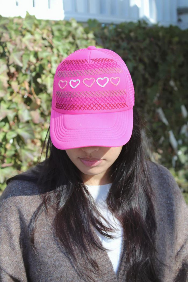 Loom Knot BB Citron Hat – Hot Pink