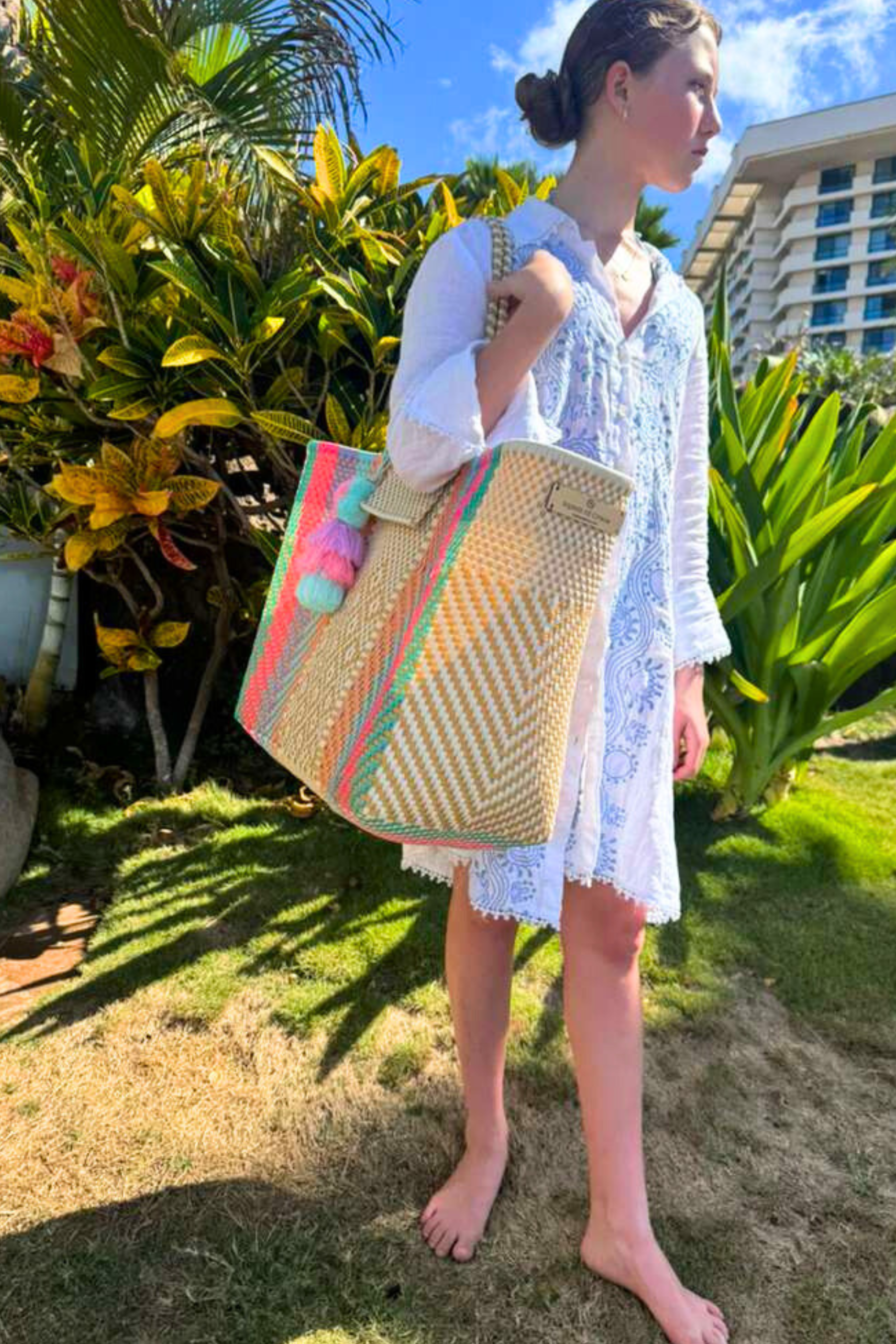 Golden Rainbow Citron Tote