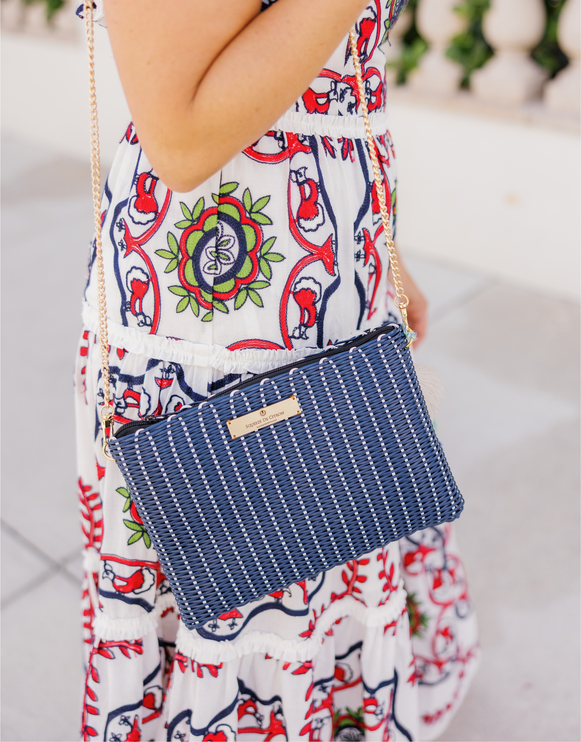 Navy White Lemon Drop - Large
