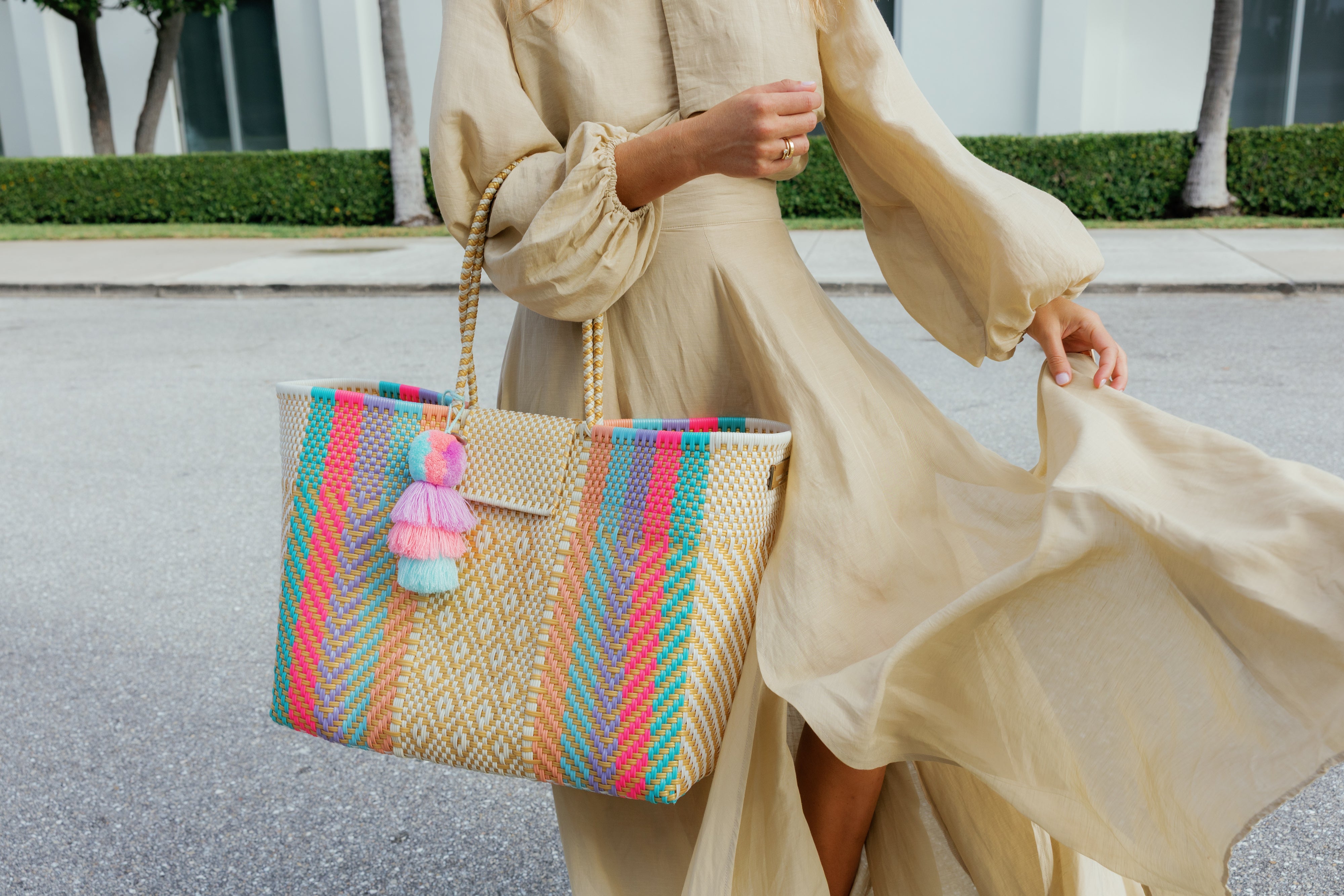 Golden Rainbow Citron Tote
