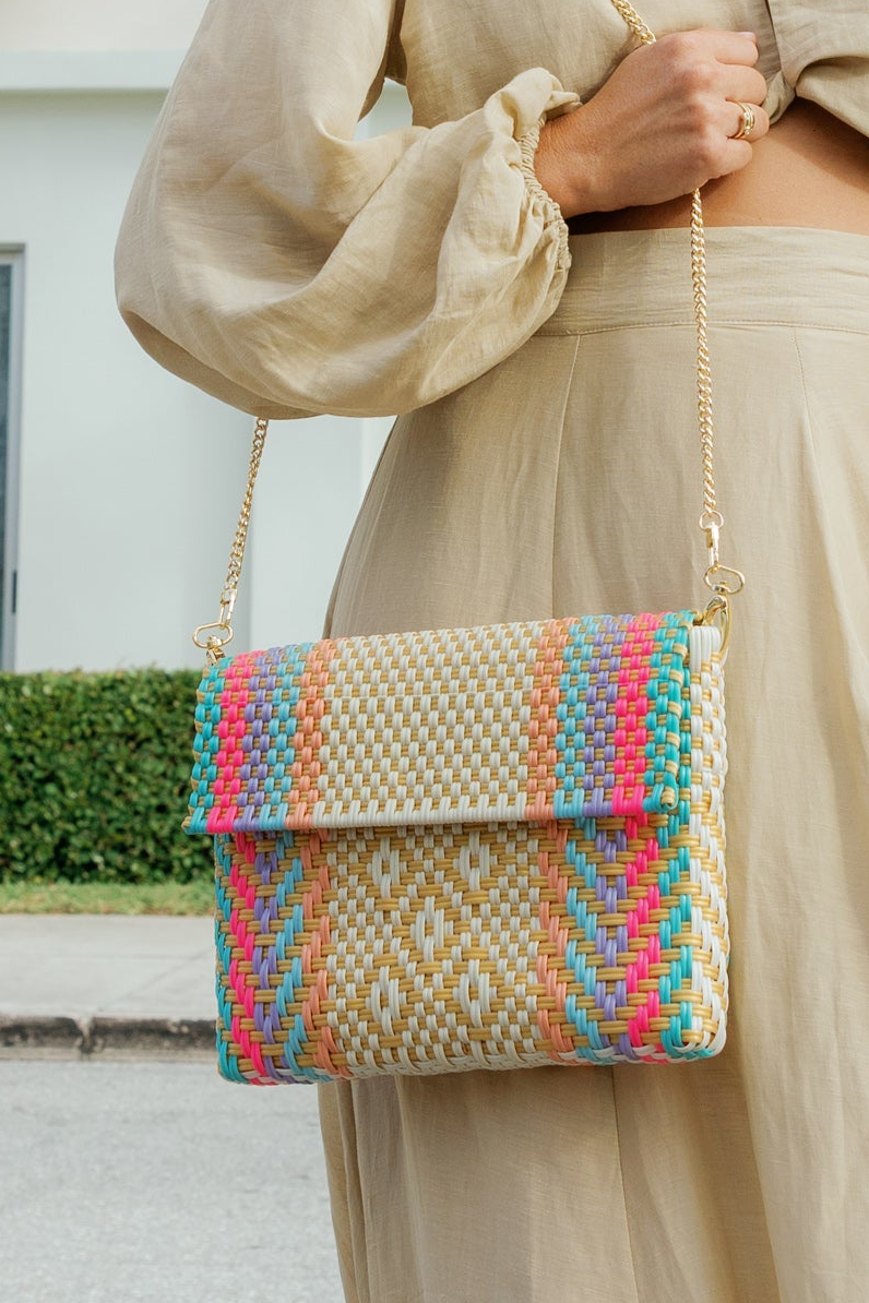 Golden Rainbow Citron Tote