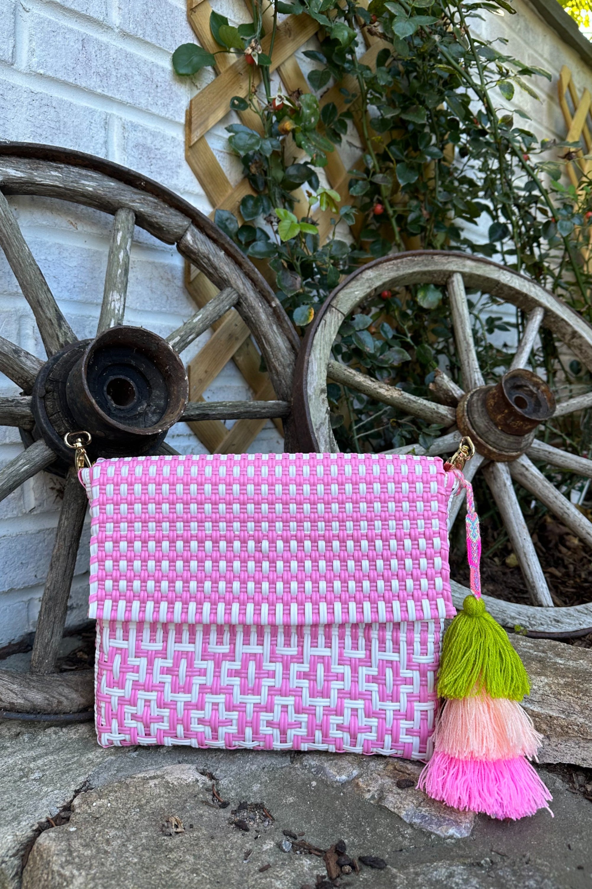 Preppy Tile Rose Citron Tote