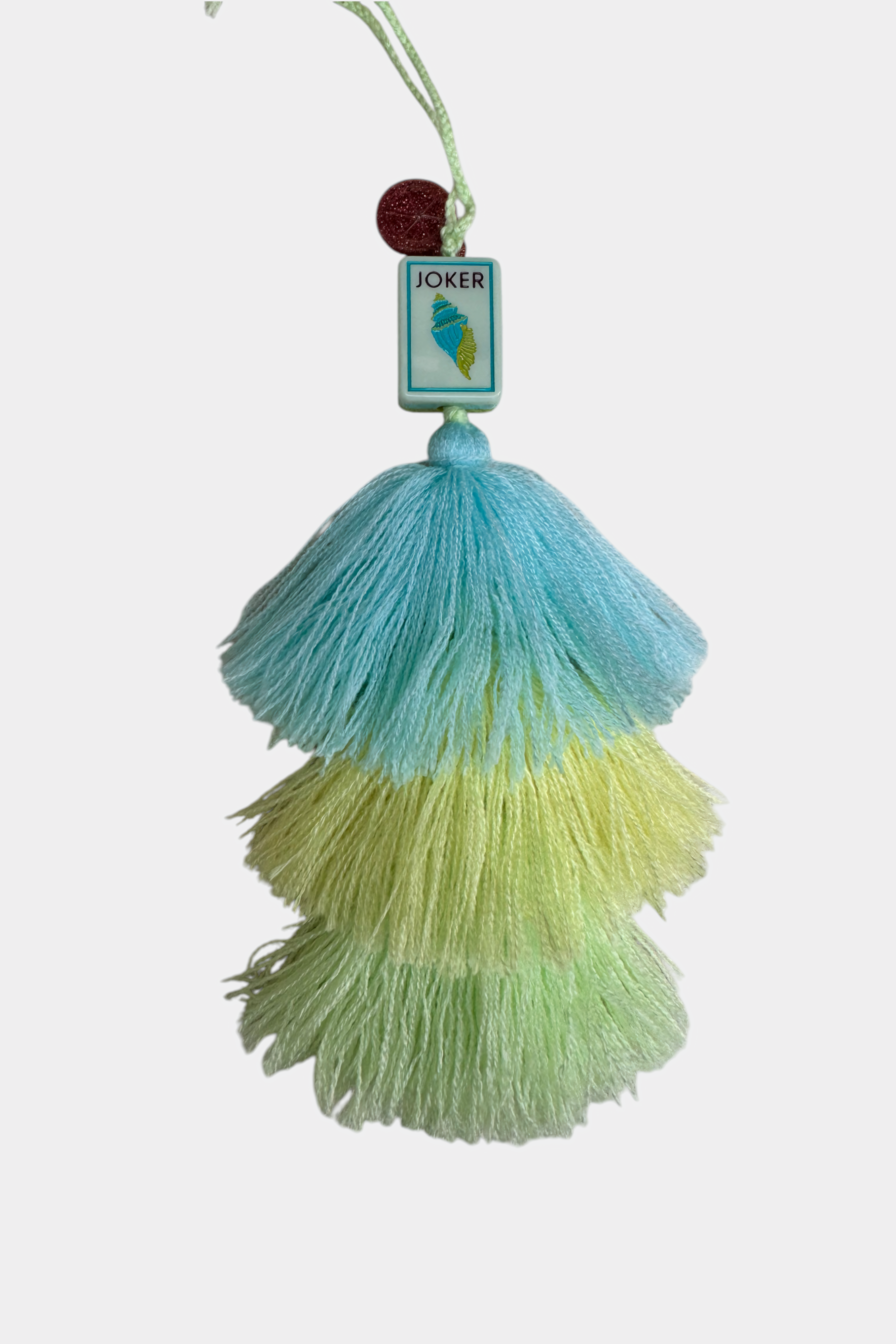 Coral & Coast Mahjong Tile Pom Charm