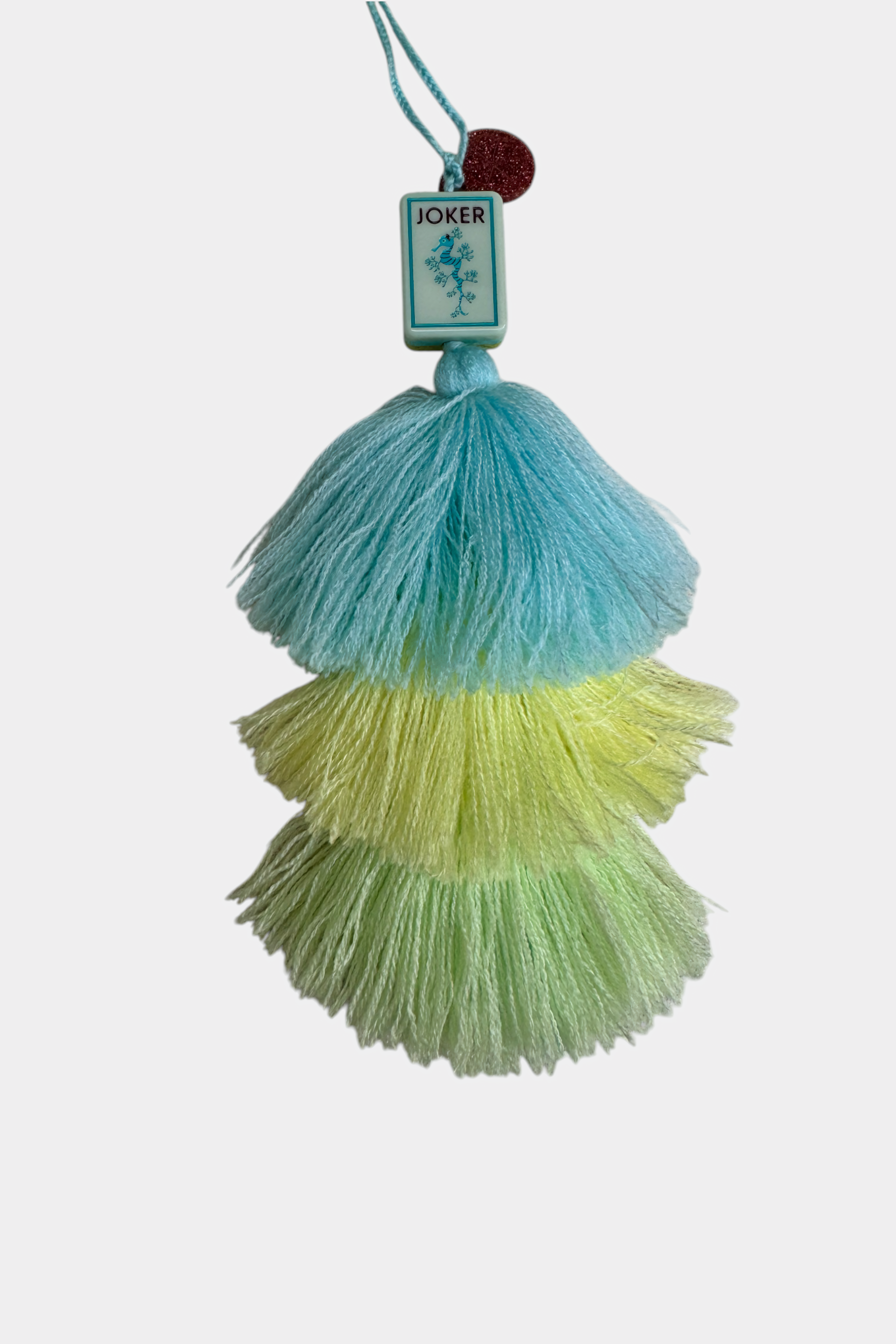 Coral & Coast Mahjong Tile Pom Charm