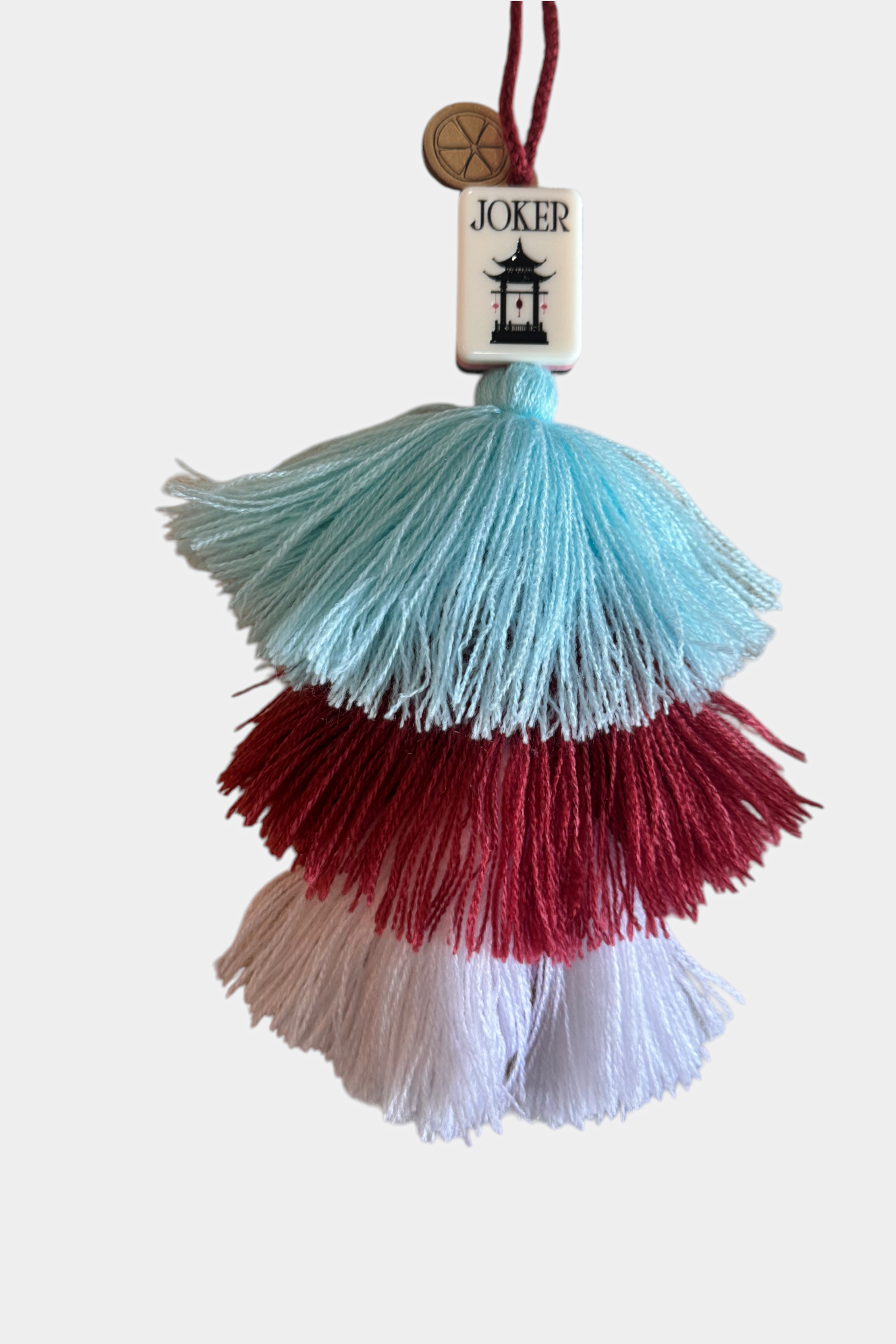 Imperial Lotus Mahjong Tile Pom Charm