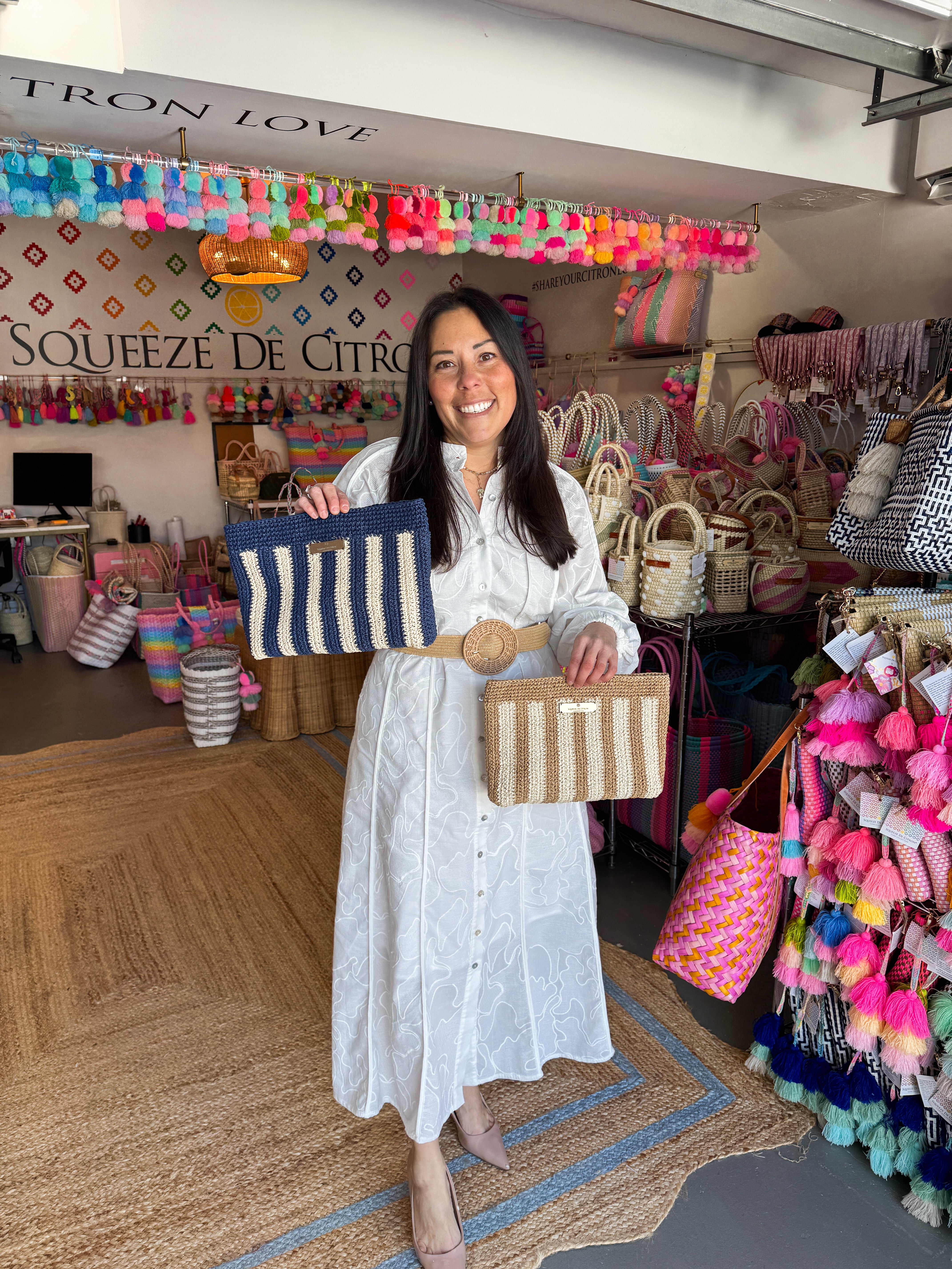 Sand Marinero Raffia Clutch