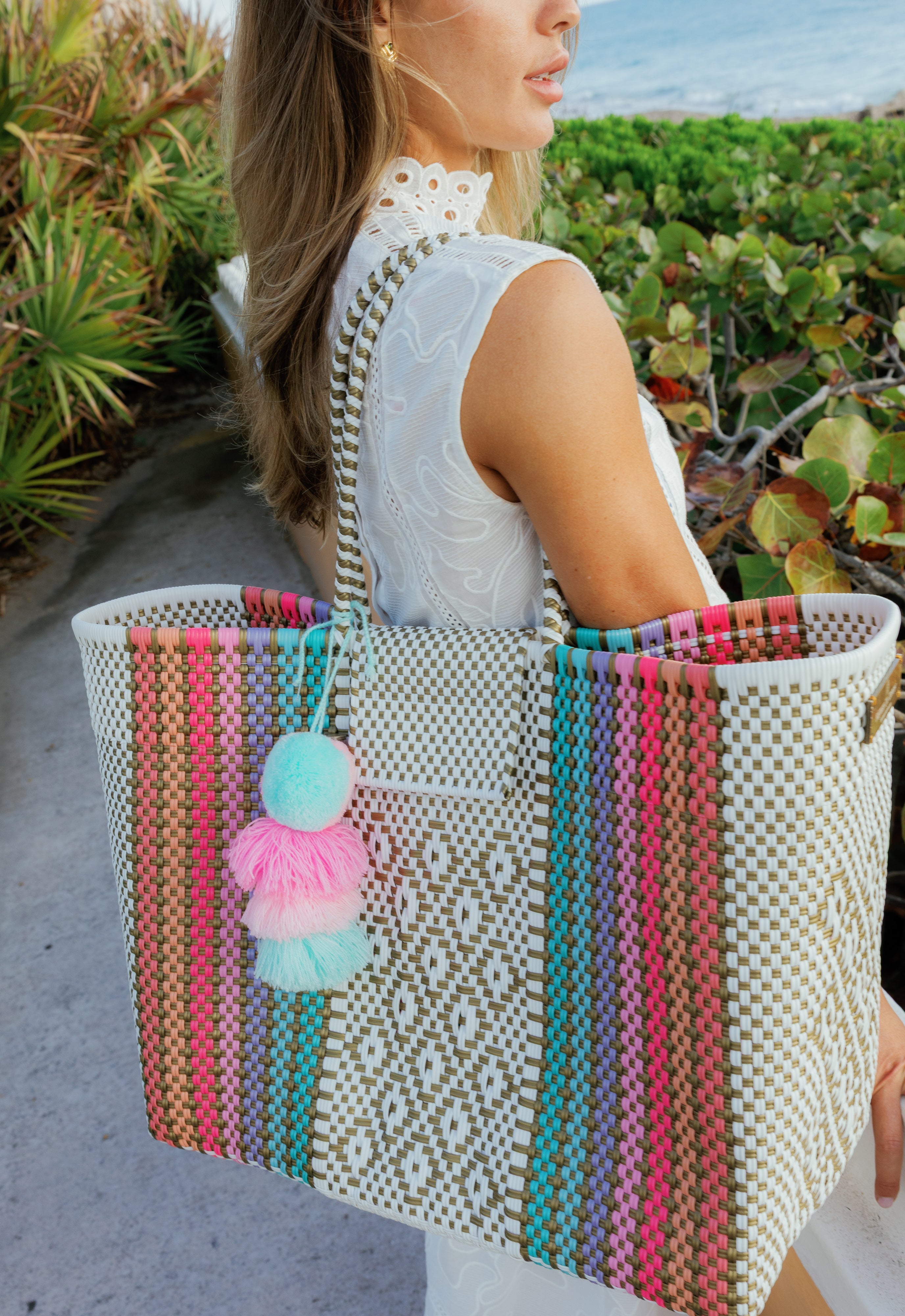 Iris Swirl Citron Tote