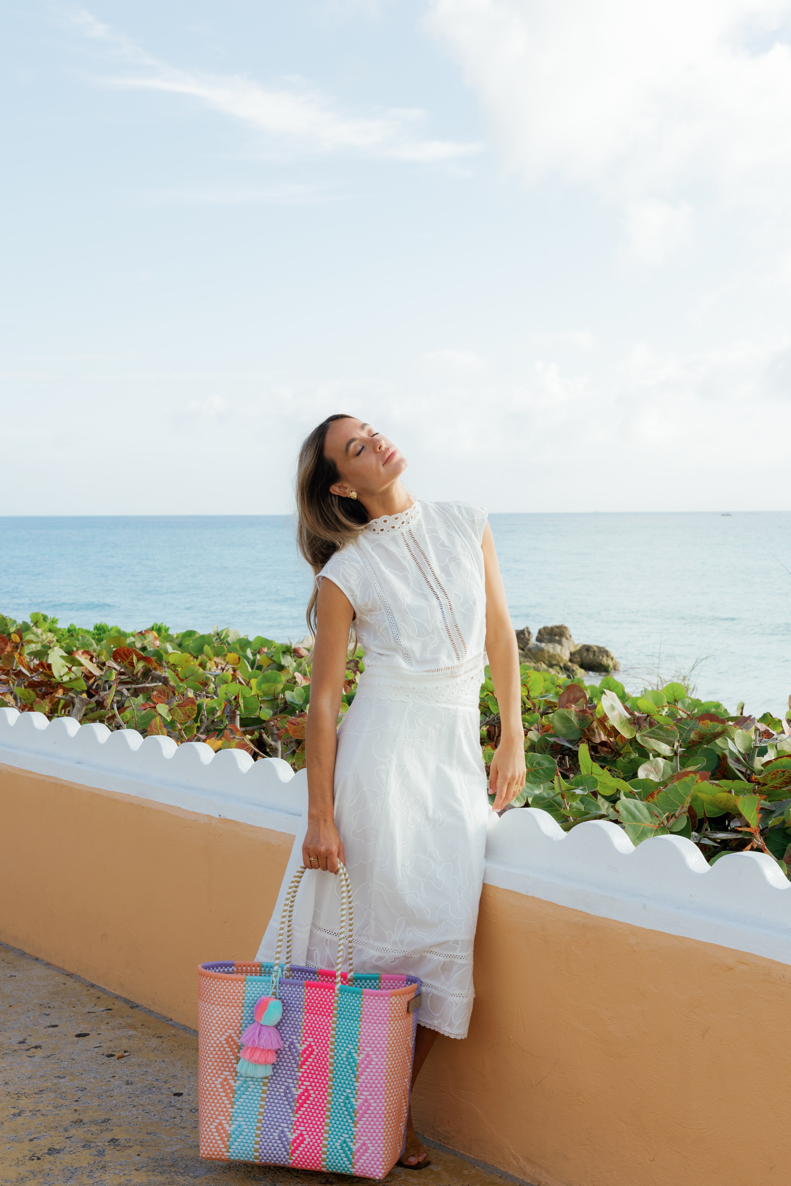 Neon Multi Heart Reflection Citron Tote