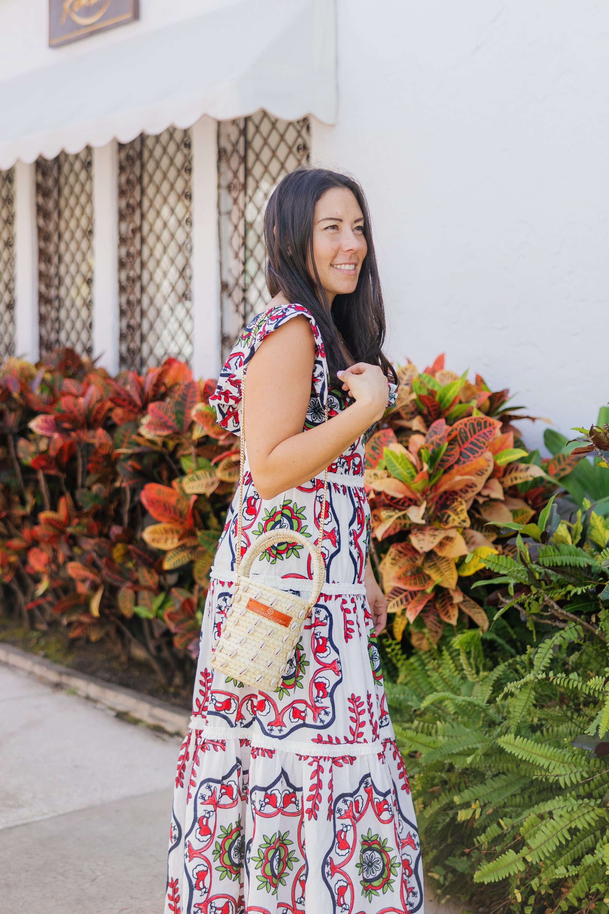 Palm Shell Bucket Tote Citron