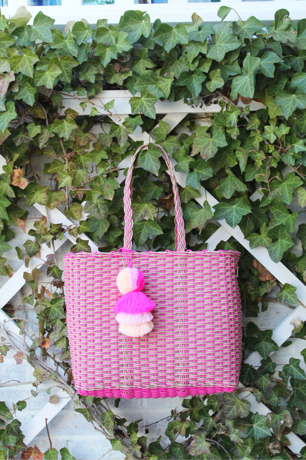 Pink Nest Citron Tote – Medium