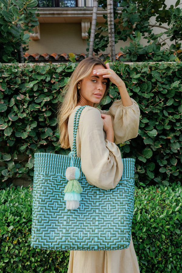 Sconset Sage Citron Tote – Large