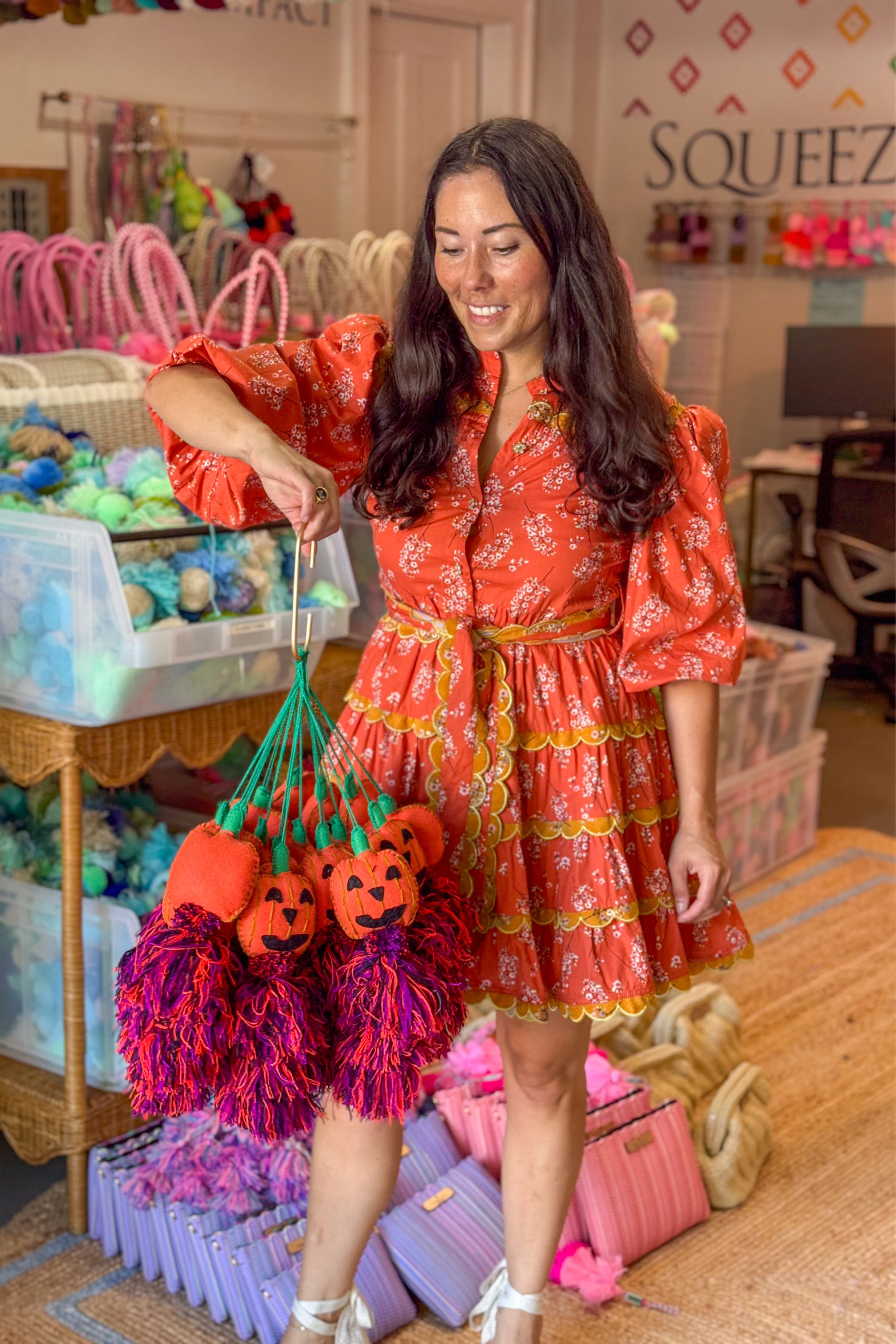 Halloween Pumpkin Pom