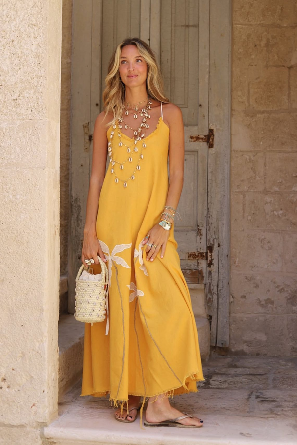 Palm Shell Bucket Tote Citron – Small