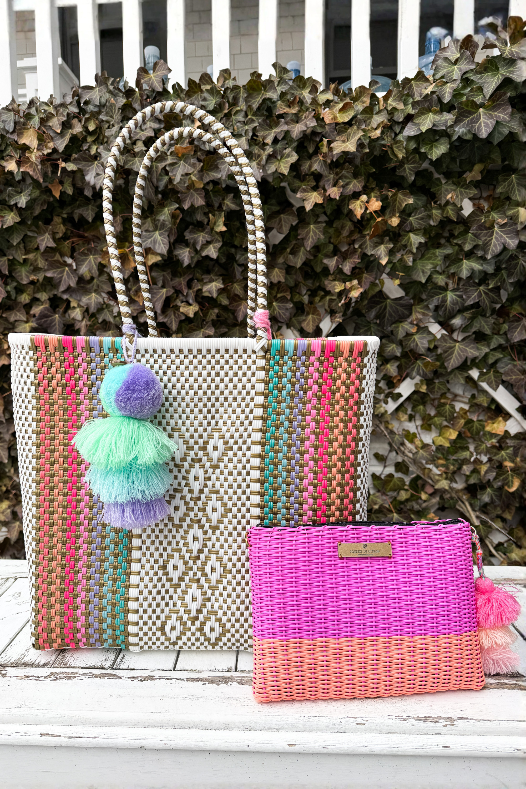 Iris Swirl Citron Tote