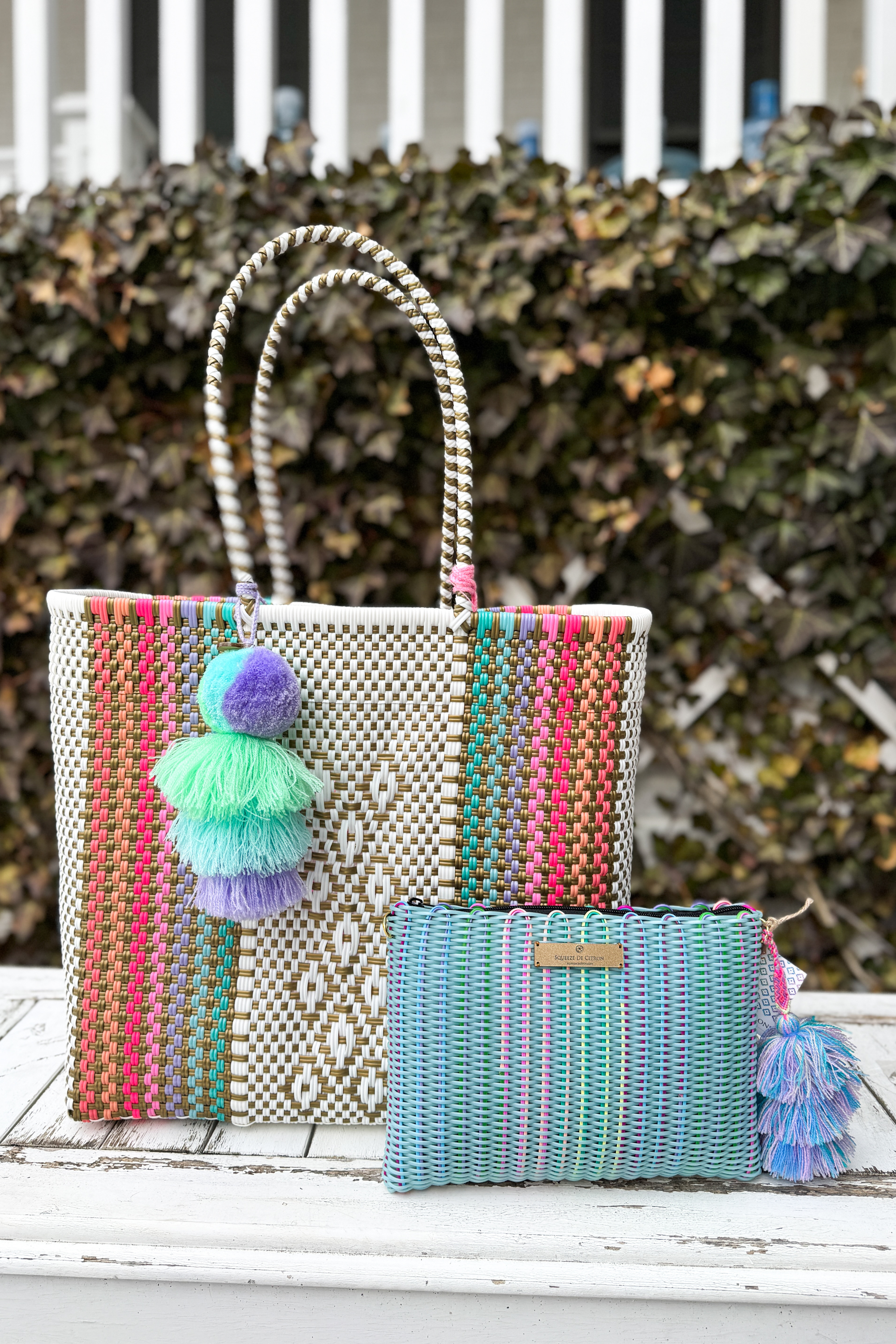 Iris Swirl Citron Tote