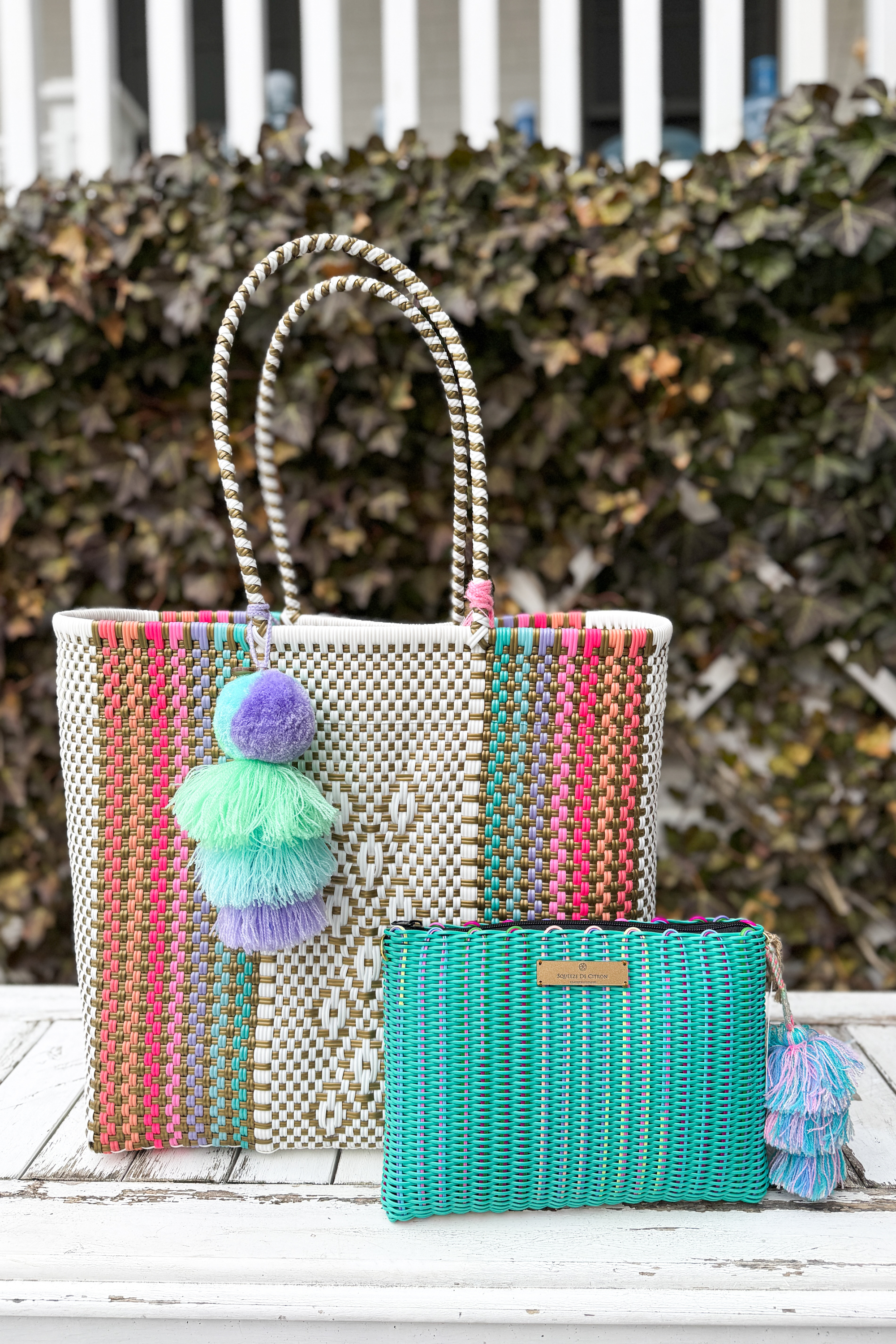 Iris Swirl Citron Tote