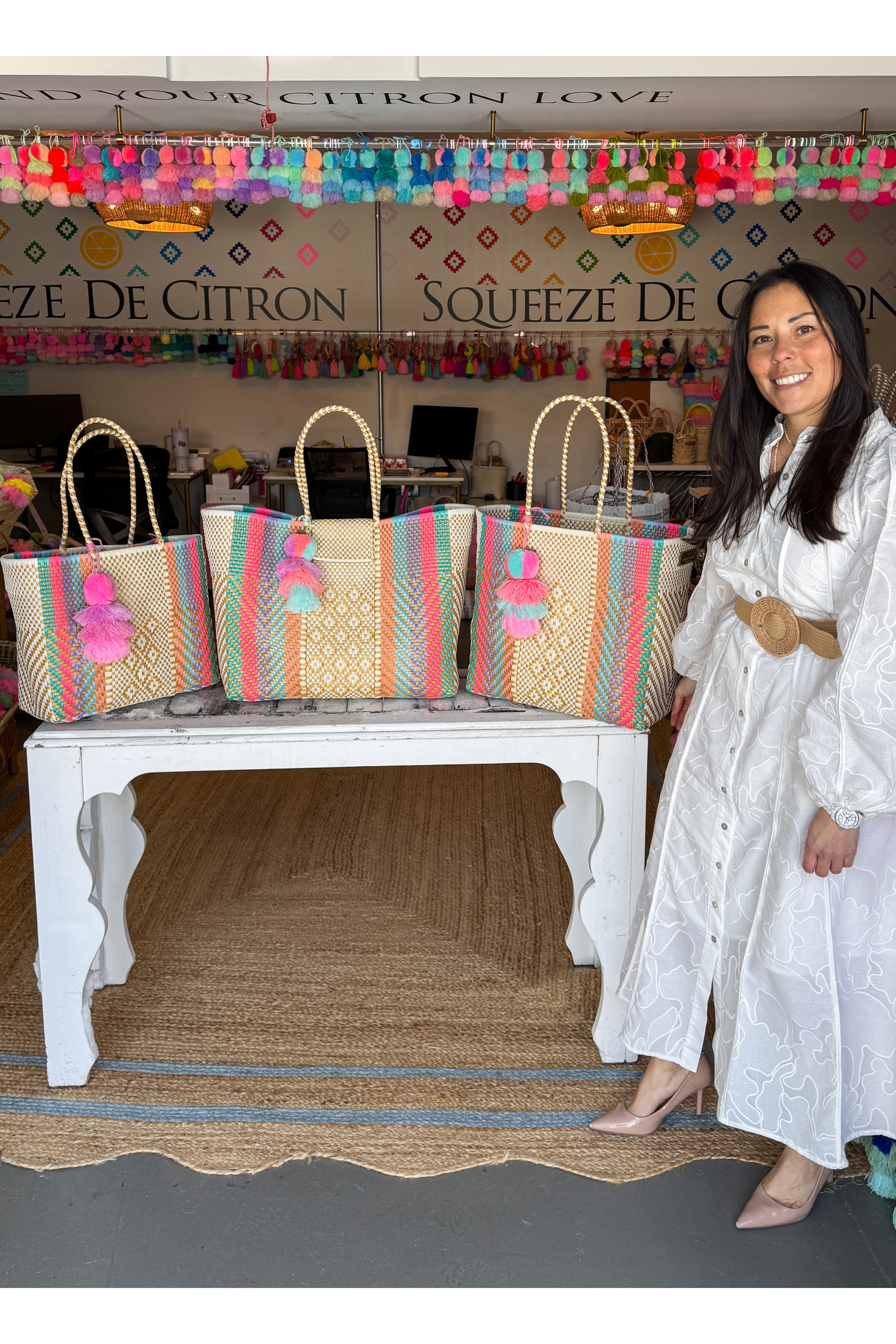 Golden Rainbow Citron Tote