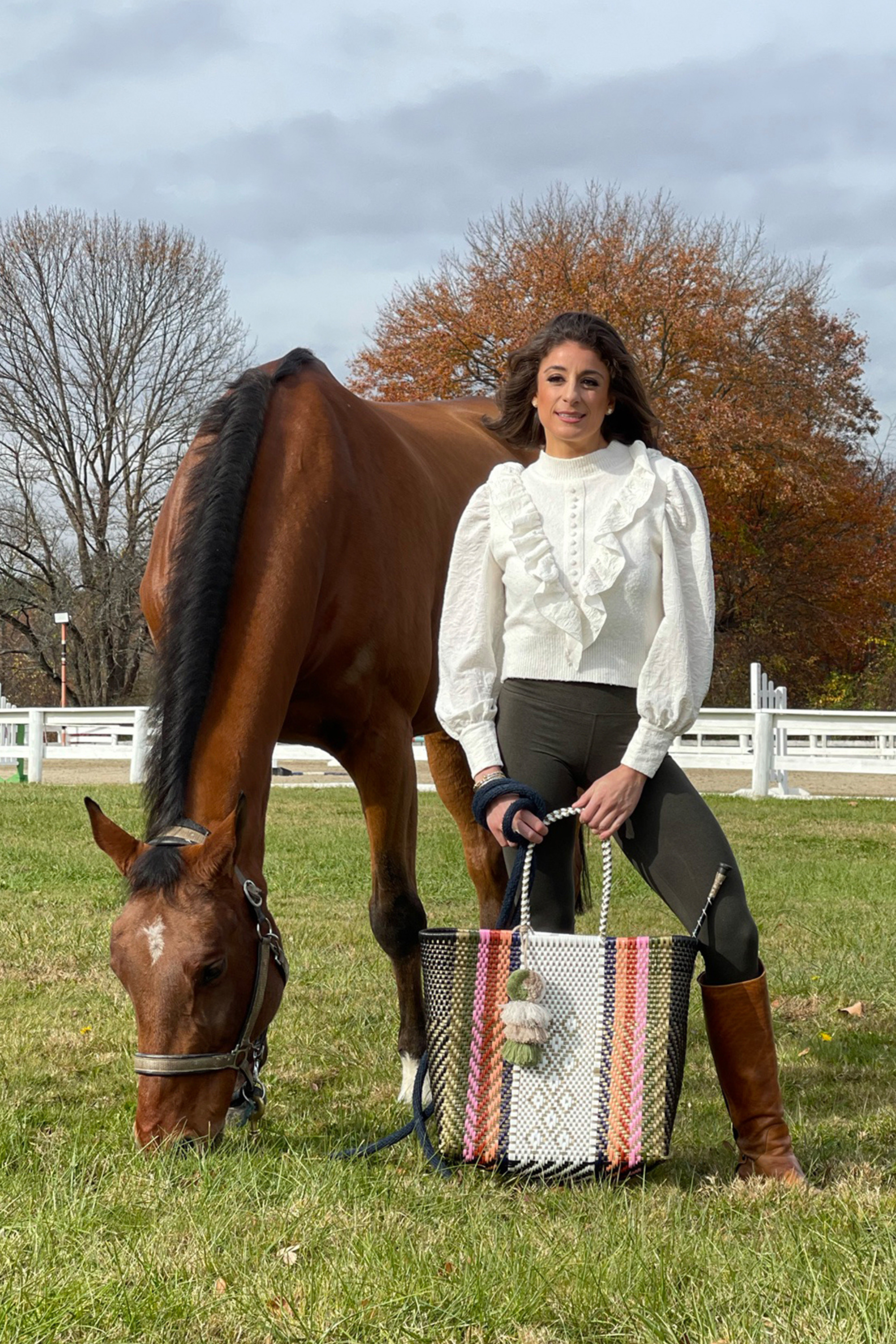 Autumn Rainbow Citron Tote