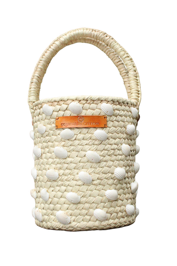 Scallop Palm Bucket Tote – Large