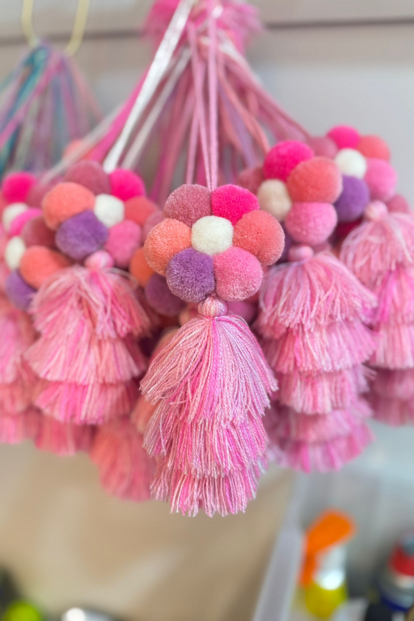 Summer Neon Blooms Citron Pom