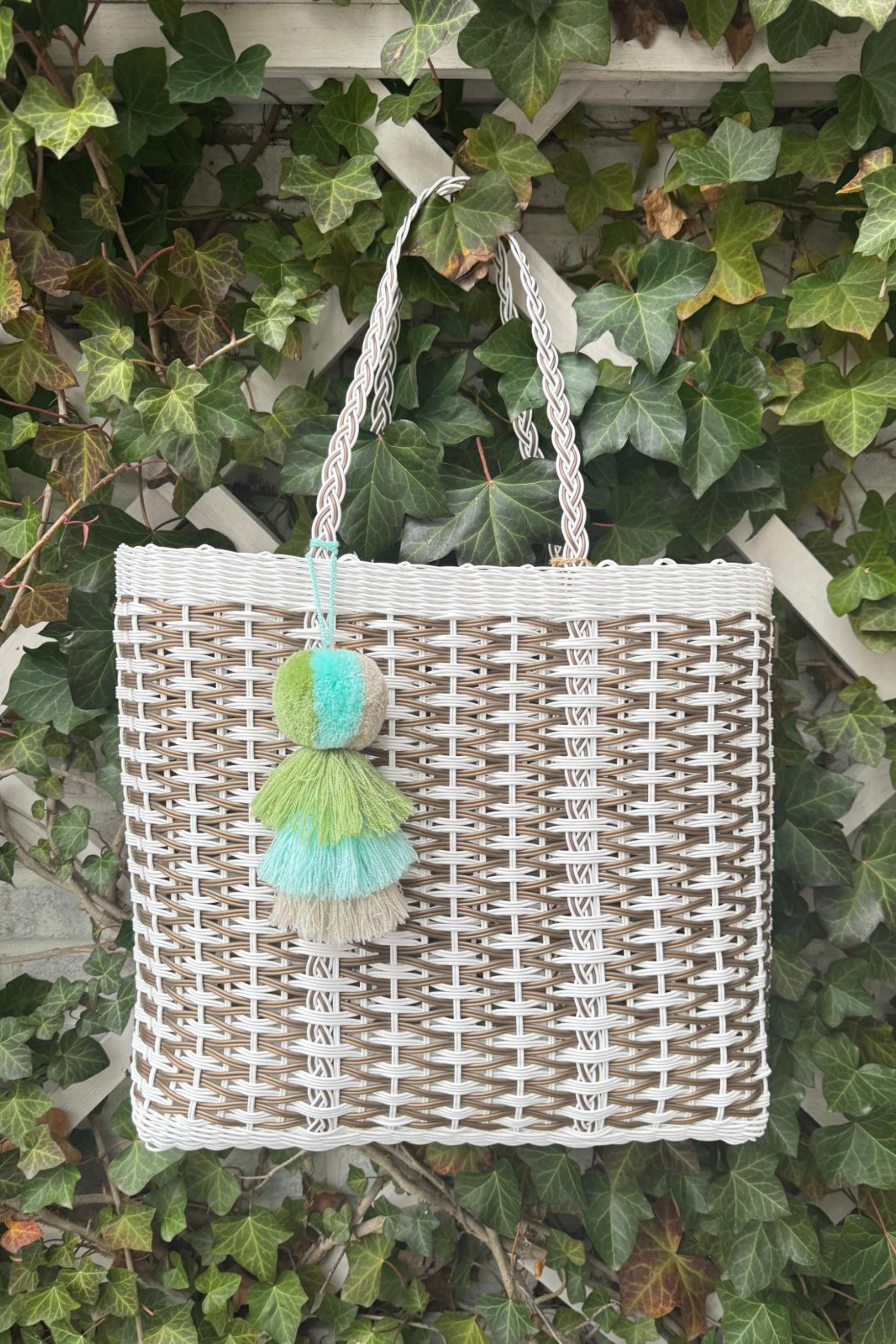 Coastal Weave in Gold Citron Tote