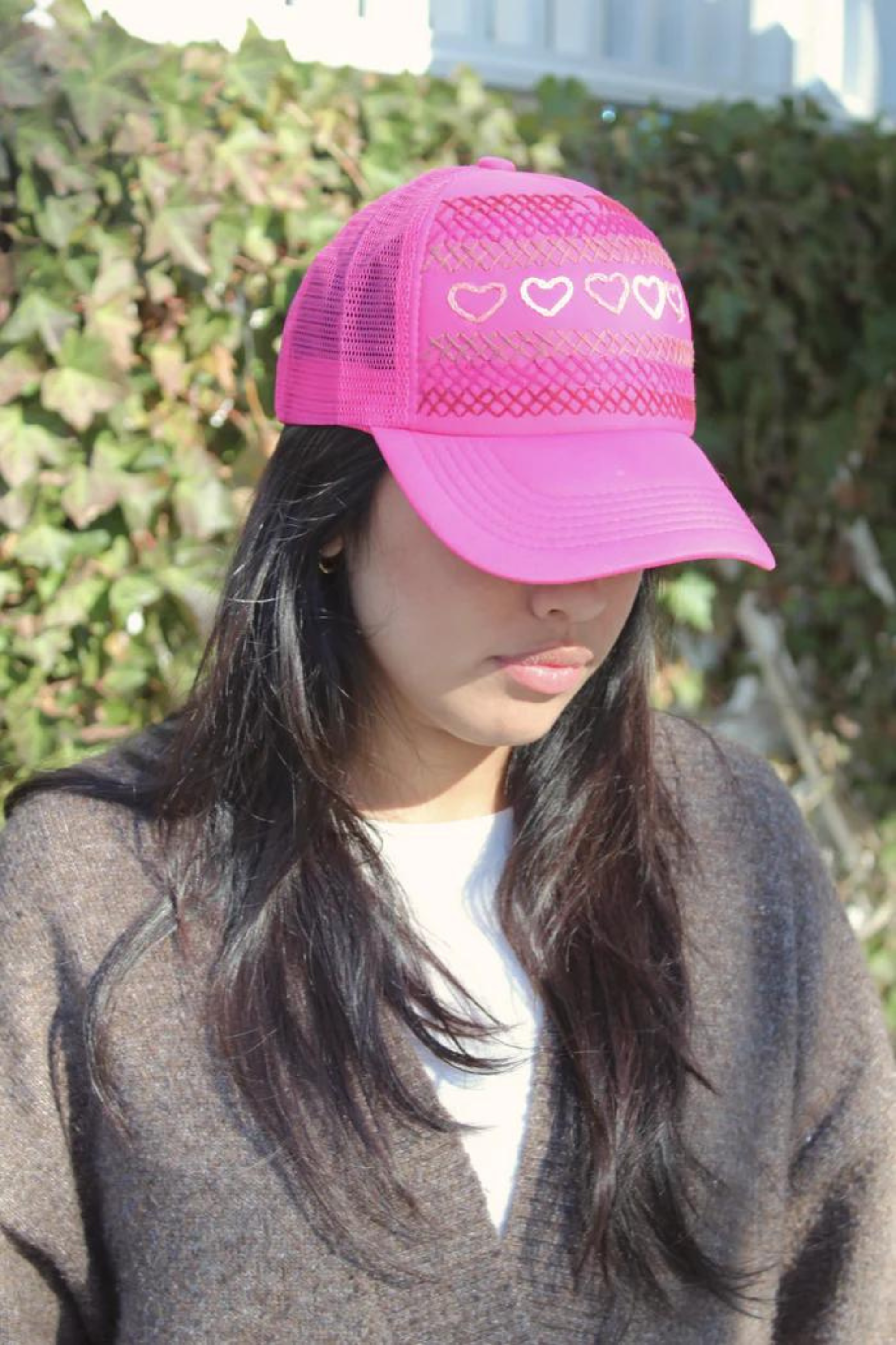 Hot Pink Net BB Citron Hat