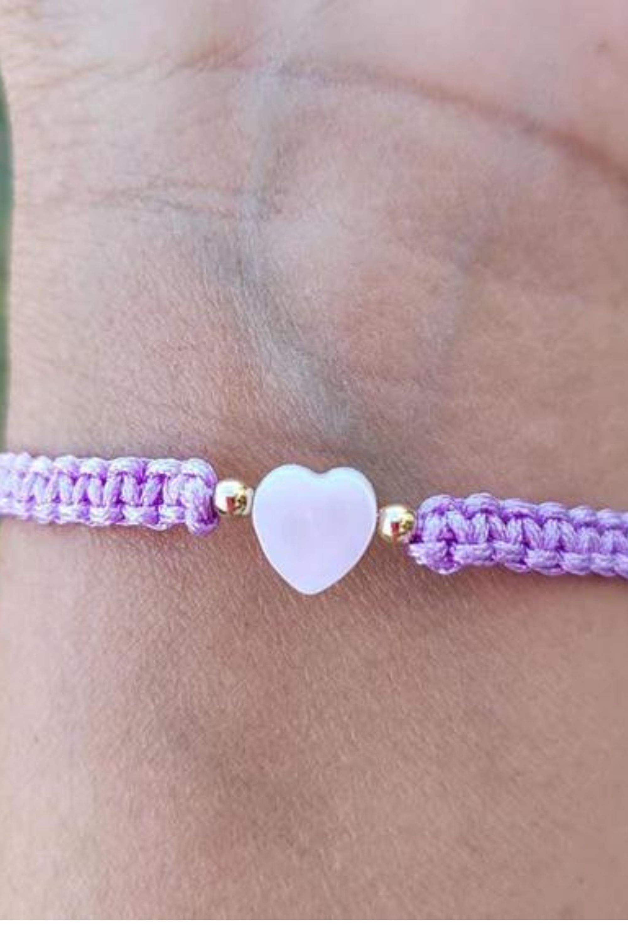 Kids - Heart - Mother of Pearl Citron Bracelets - Periwinkle