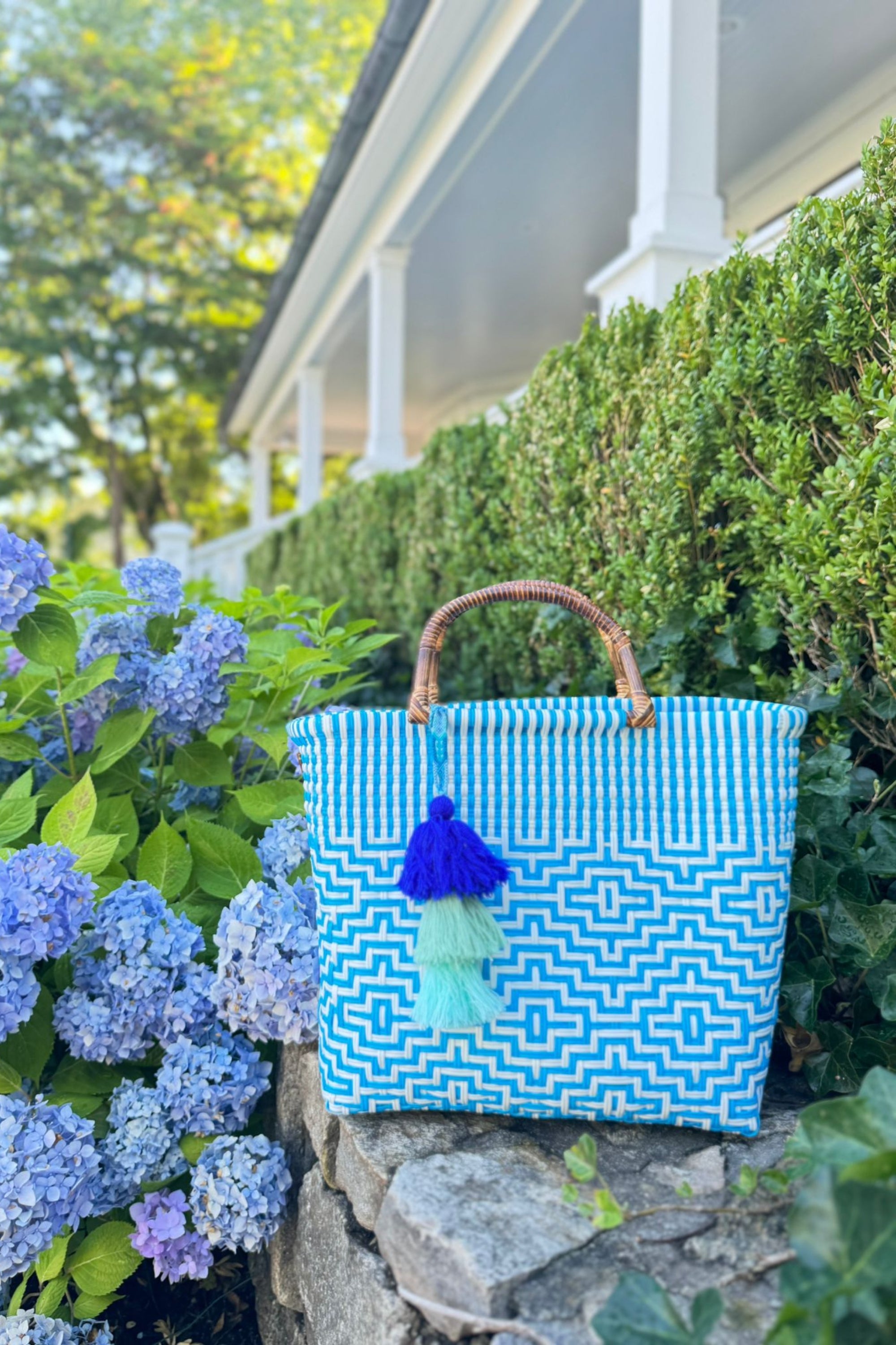 Sconset In Sky Citron Tote
