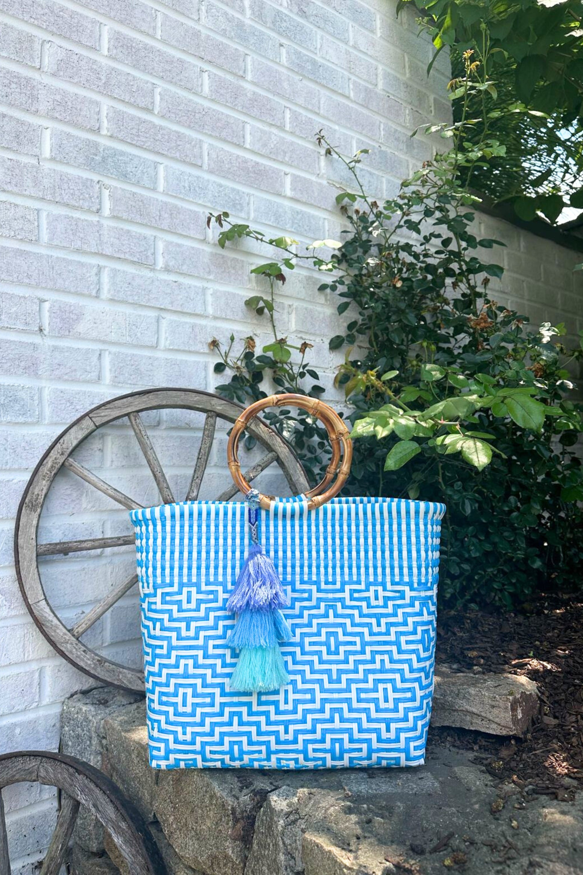 Sconset In Sky Citron Tote