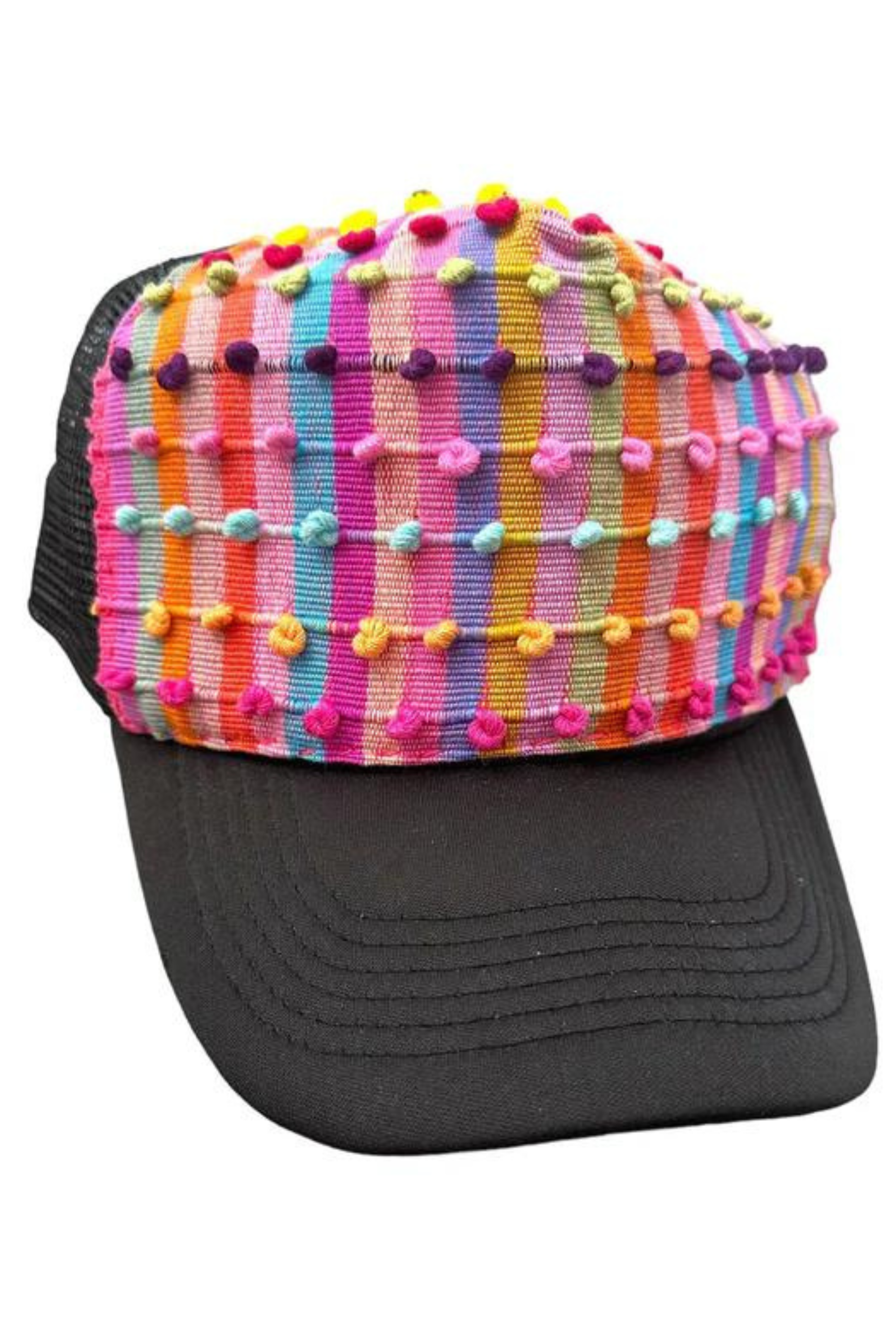 Blooming Party in Black Loom Knot BB Citron Hat