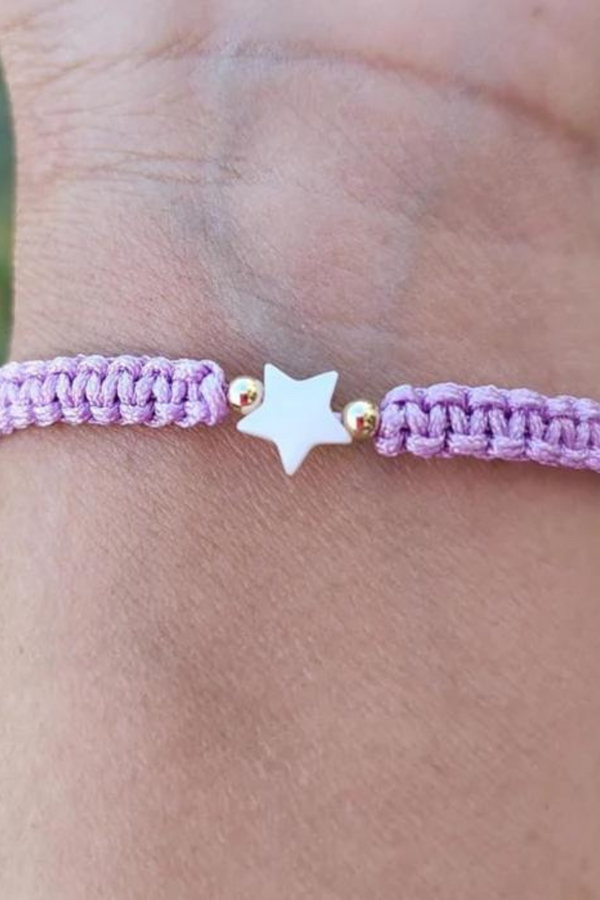 Mother of Pearl Citron Bracelet – Star / Kids / Periwinkle