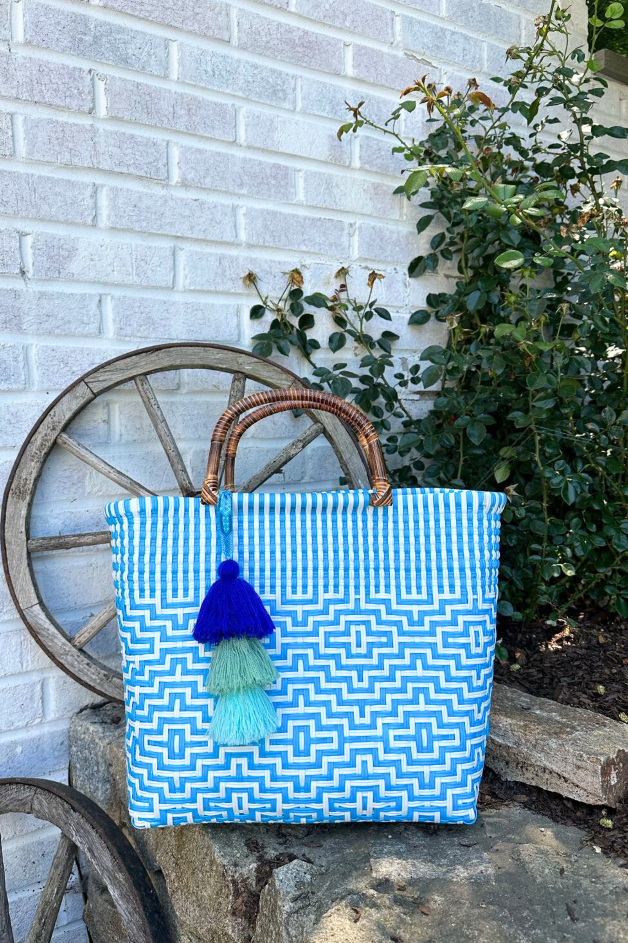 Sconset In Sky Citron Tote