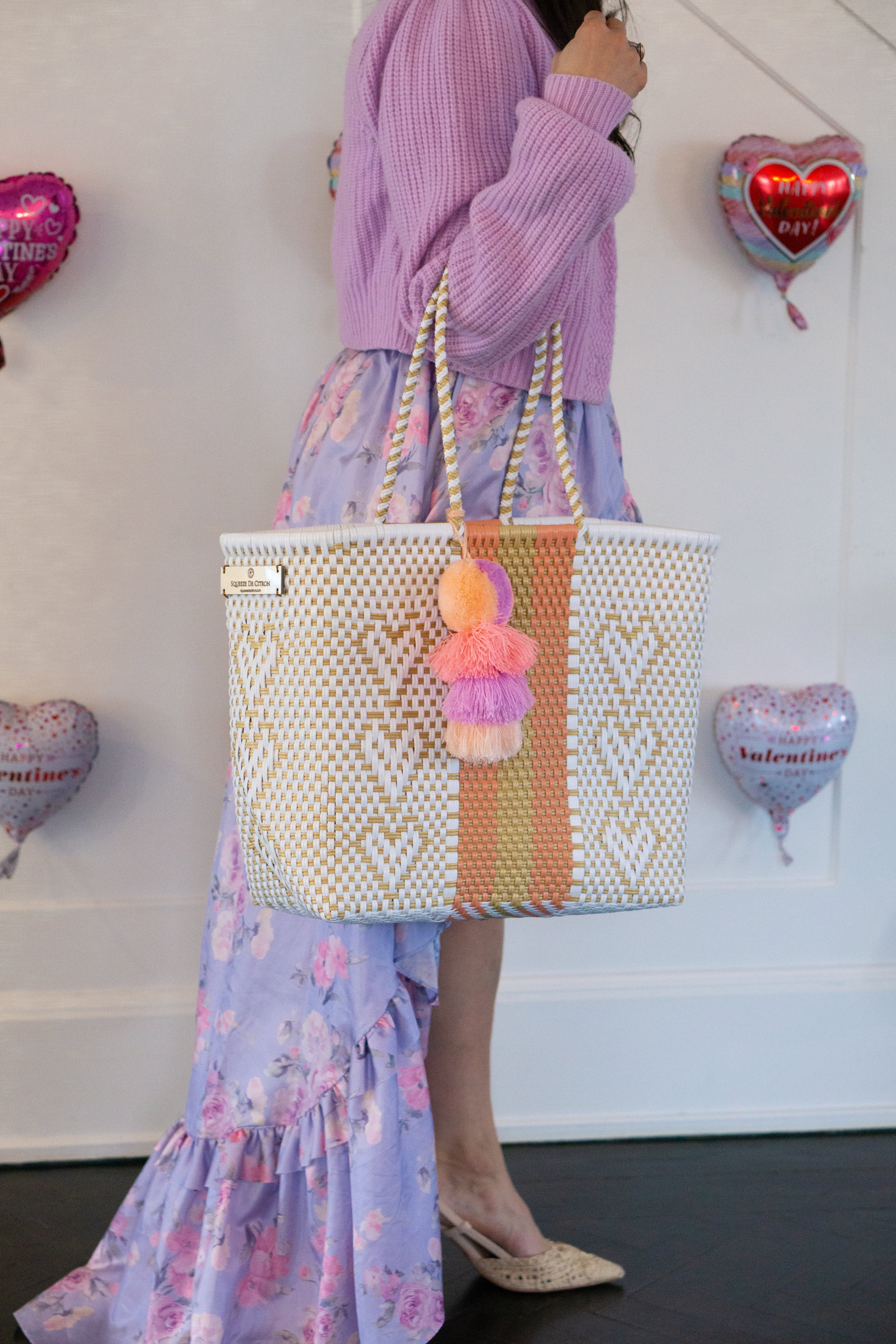 Peach / Nude Giving Hearts Citron Tote