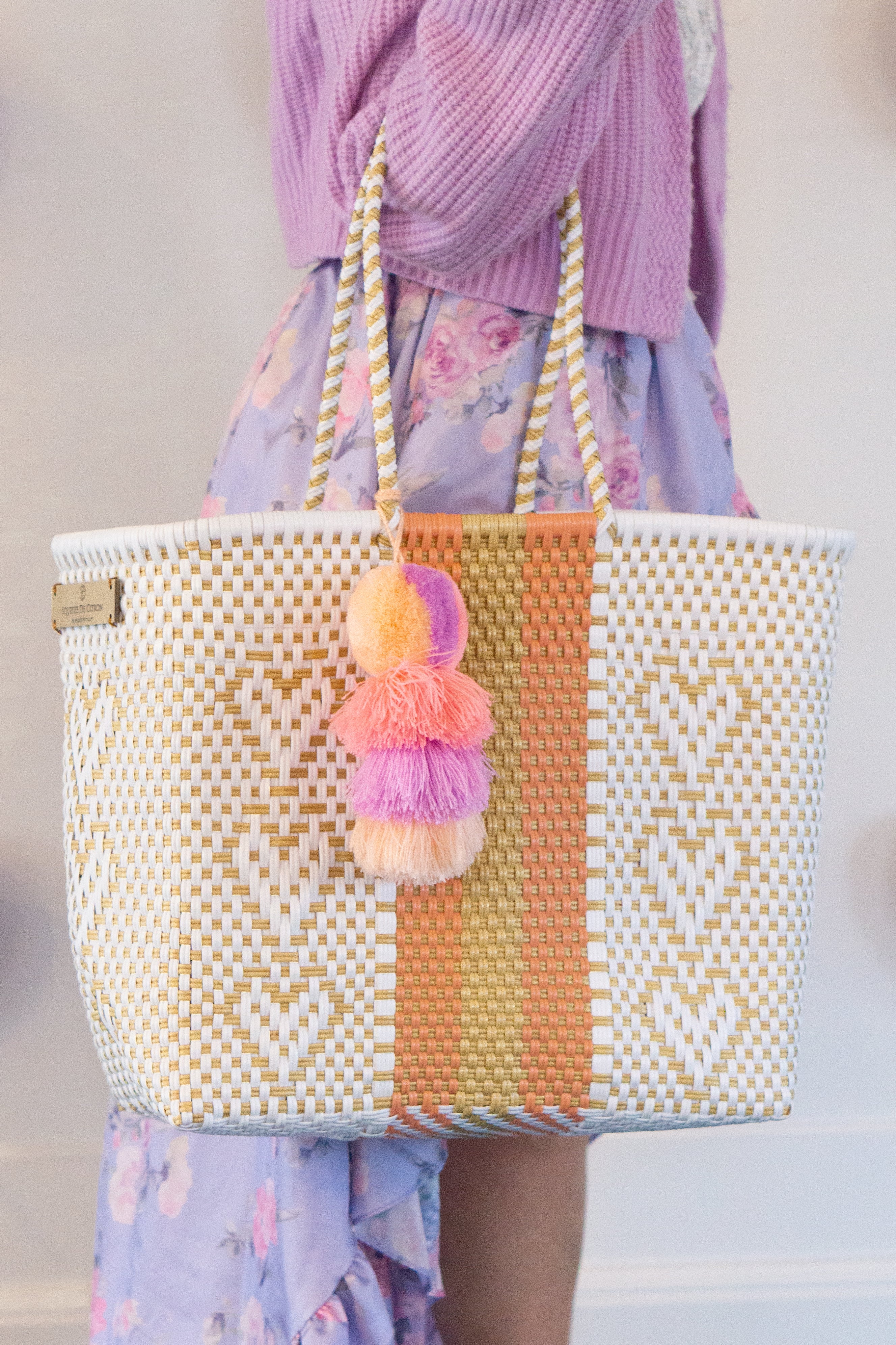 Peach / Nude Giving Hearts Citron Tote