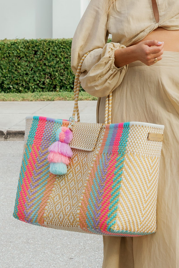 Golden Rainbow Citron Tote