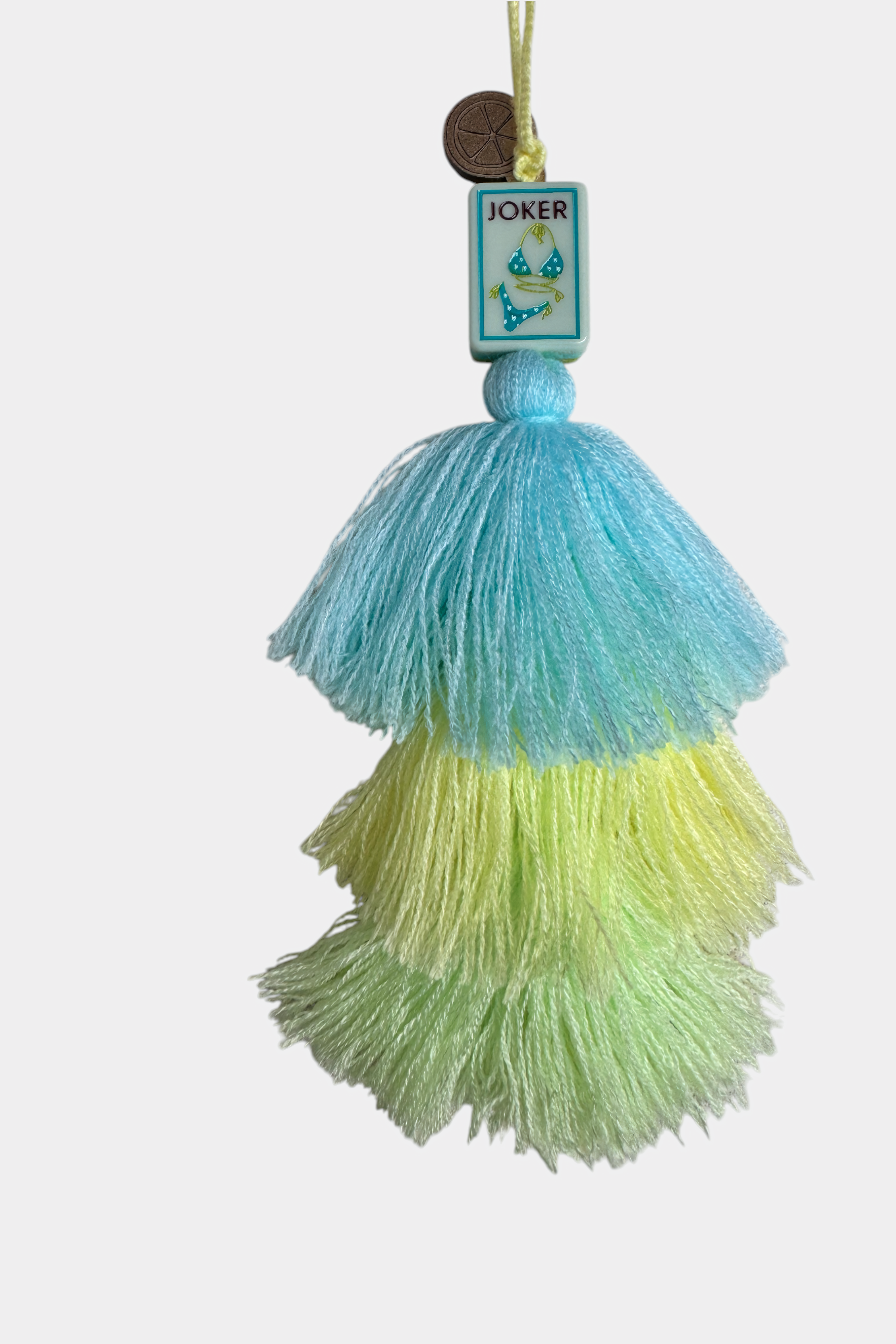 Coral & Coast Mahjong Tile Pom Charm