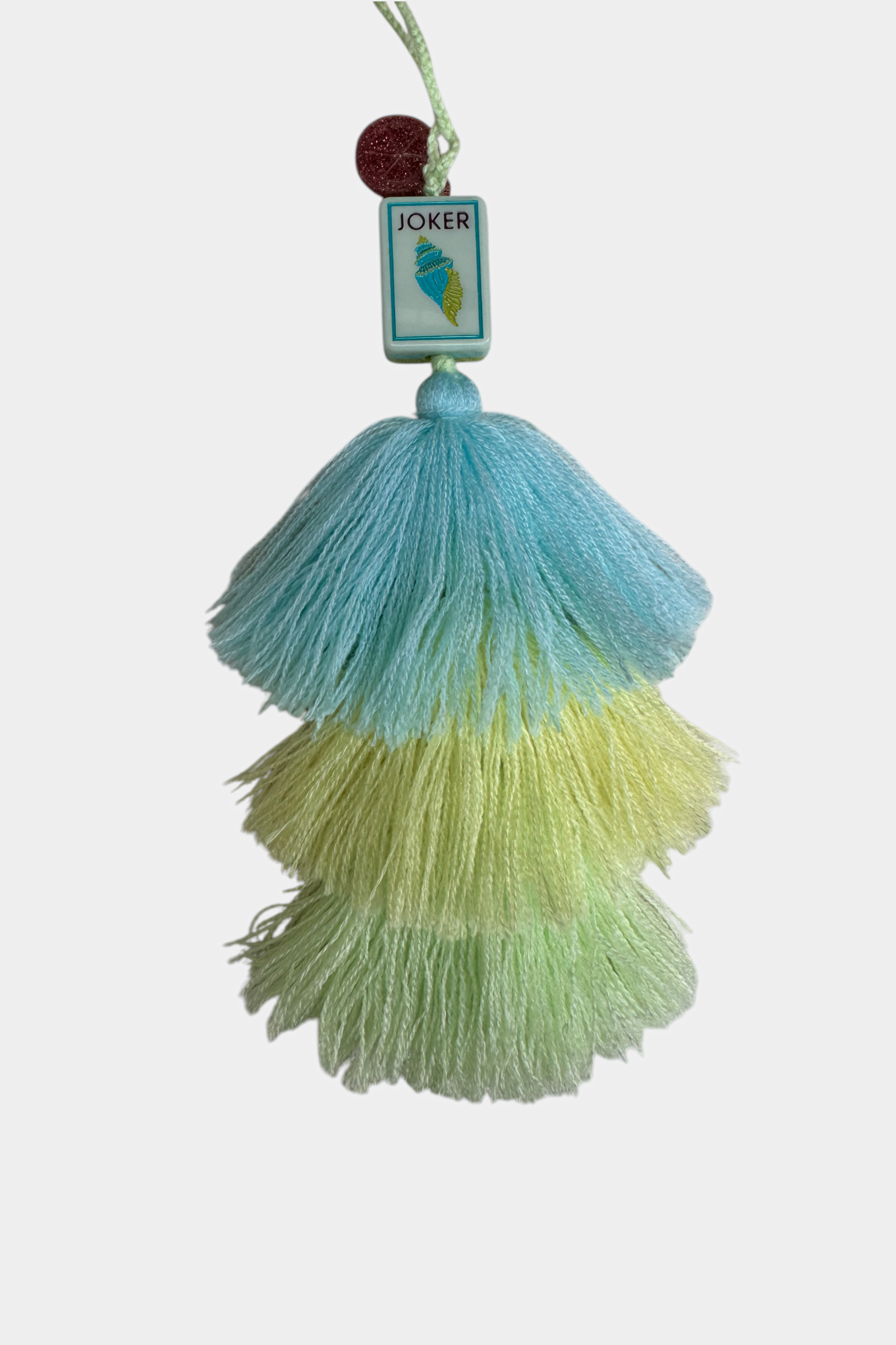 Coral & Coast Mahjong Tile Pom Charm