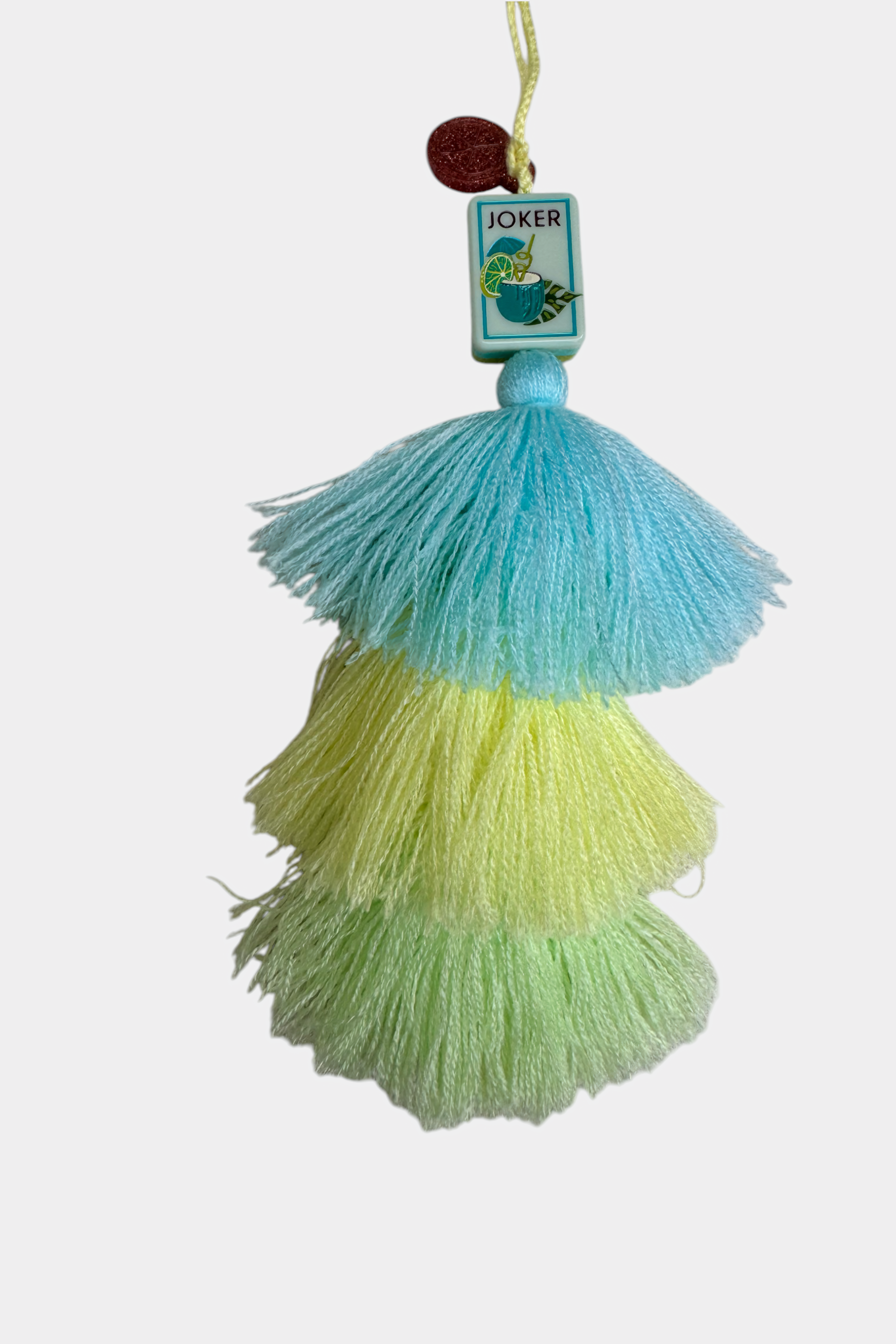 Coral & Coast Mahjong Tile Pom Charm