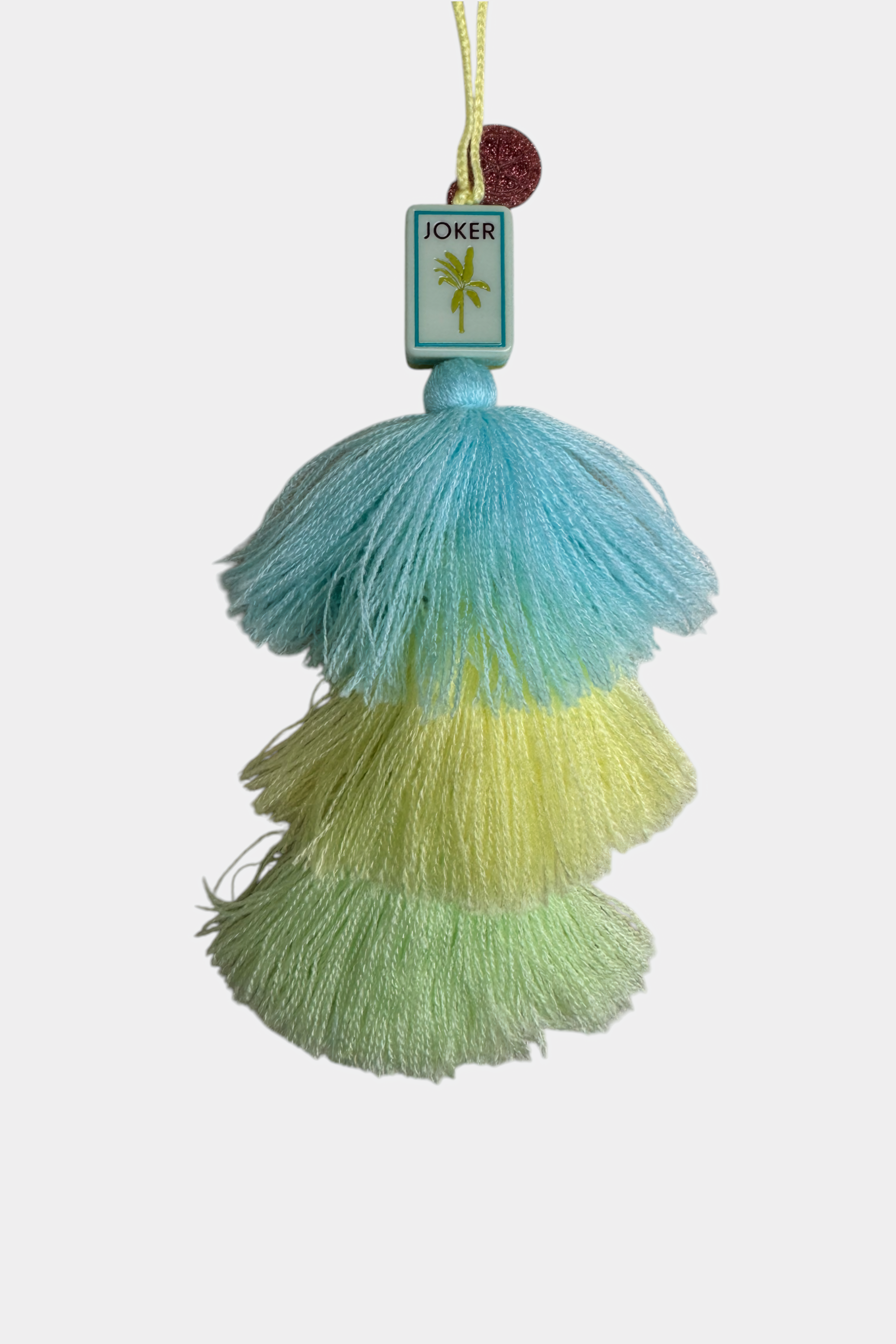 Coral & Coast Mahjong Tile Pom Charm