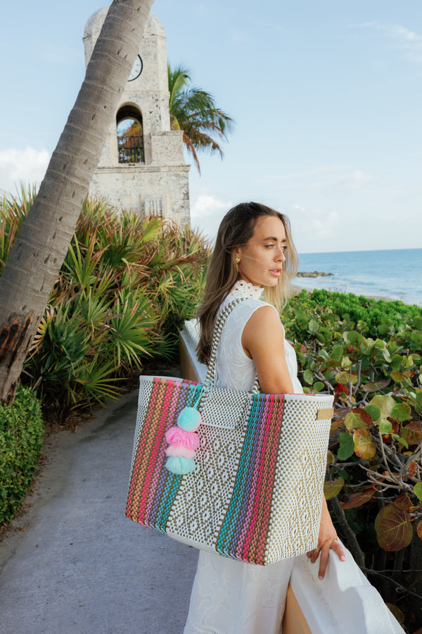 Iris Swirl Citron Tote