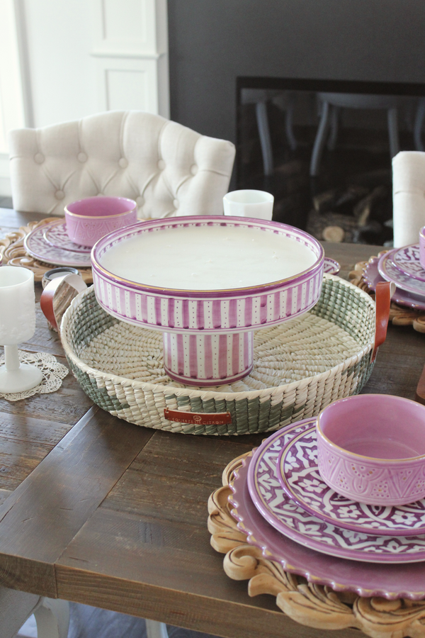 Palm De Citron Basil Basket Tray – Medium