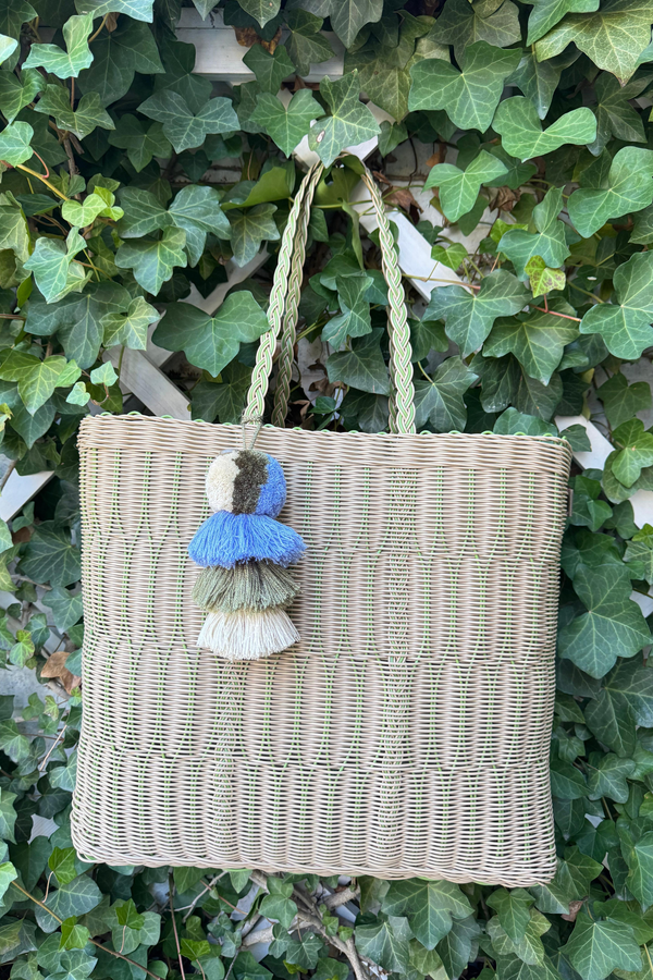 Sand Matcha Nest Citron Tote – Large