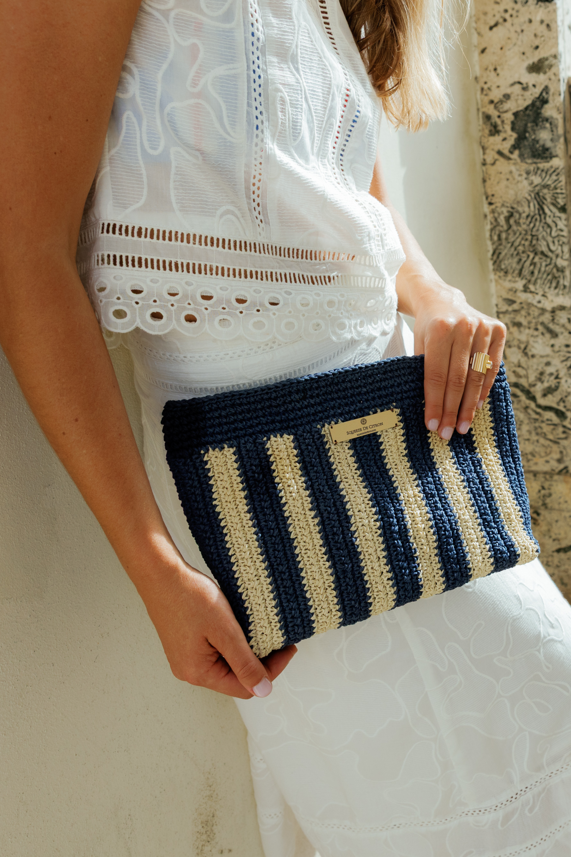Marinero Raffia Clutch