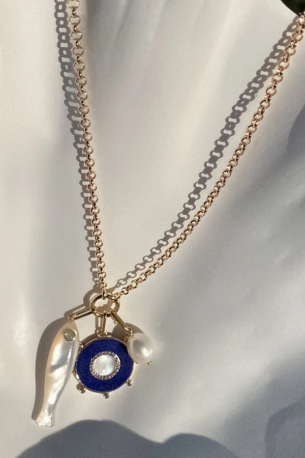 Soleil Lapis and Mother of Pearl Charm – Default Title