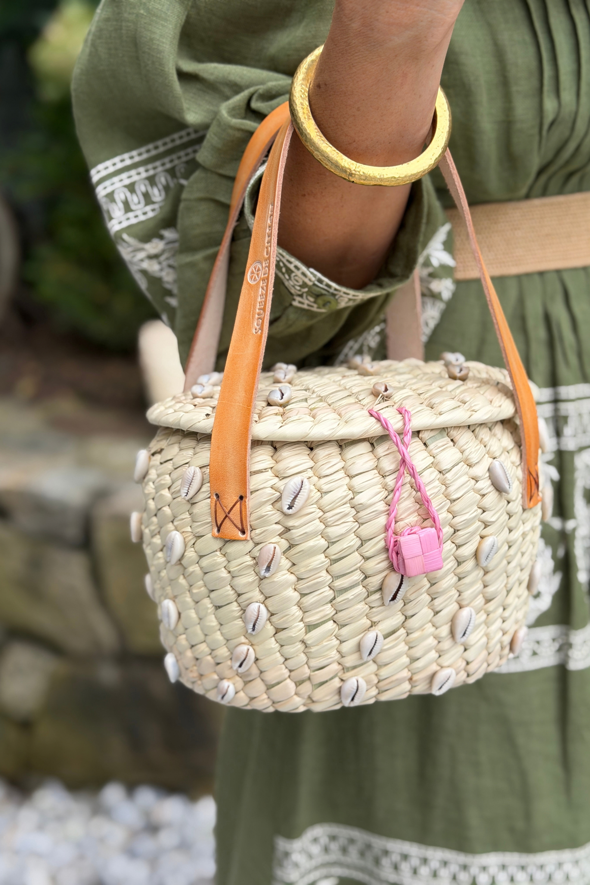Briland Basket with Cowrie Shells