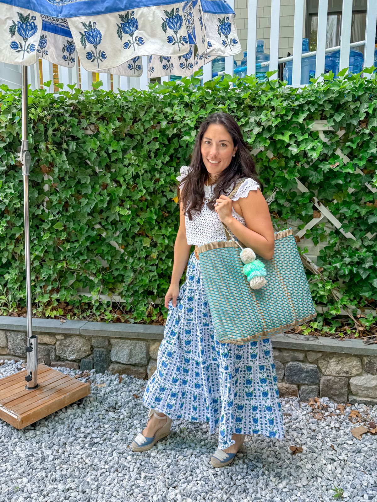 Blue Robin Nest Citron Tote