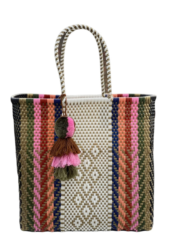 Autumn Rainbow Citron Tote – Large